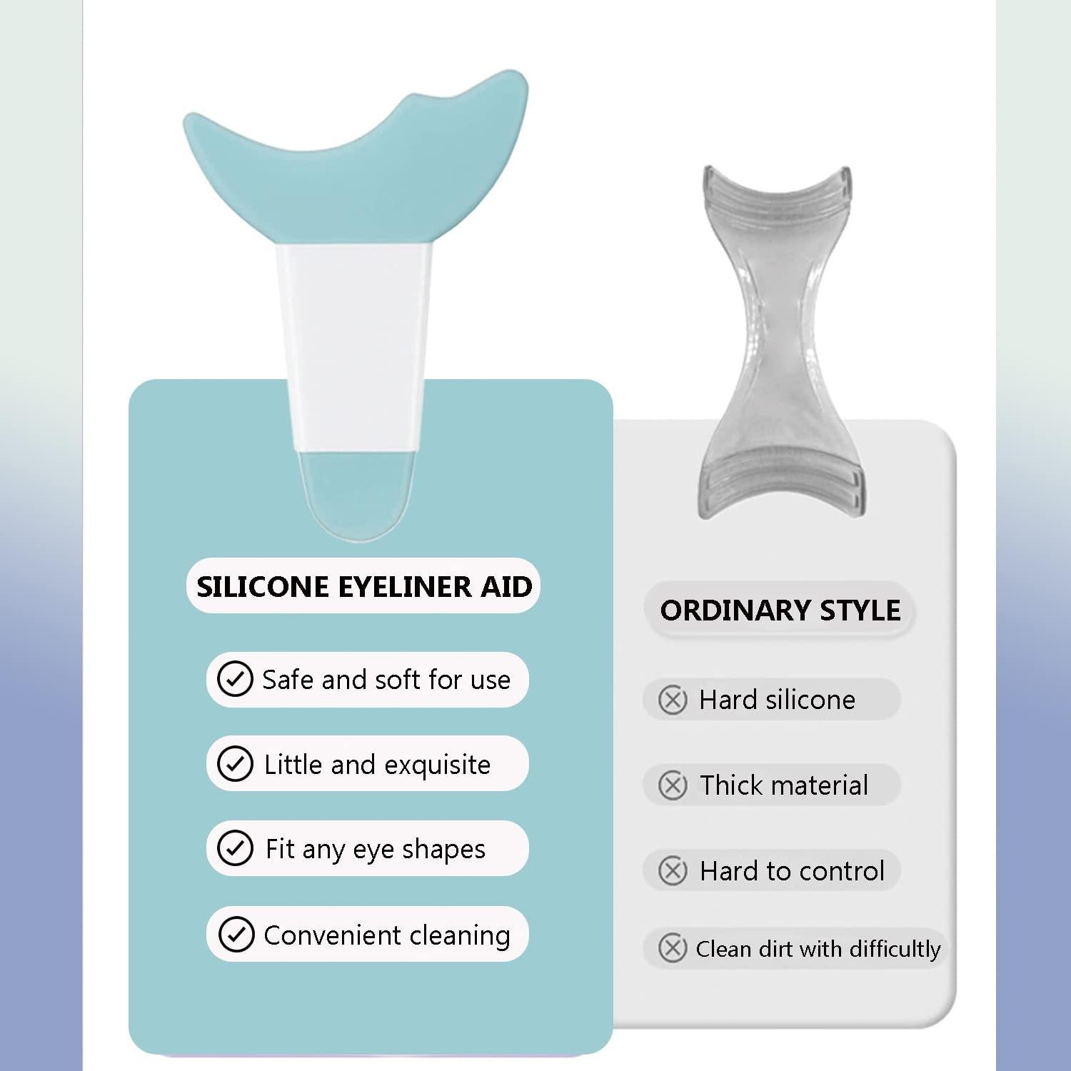 Plantillas de Eyeliner Reutilizables Deacocal 4 Piezas Azul