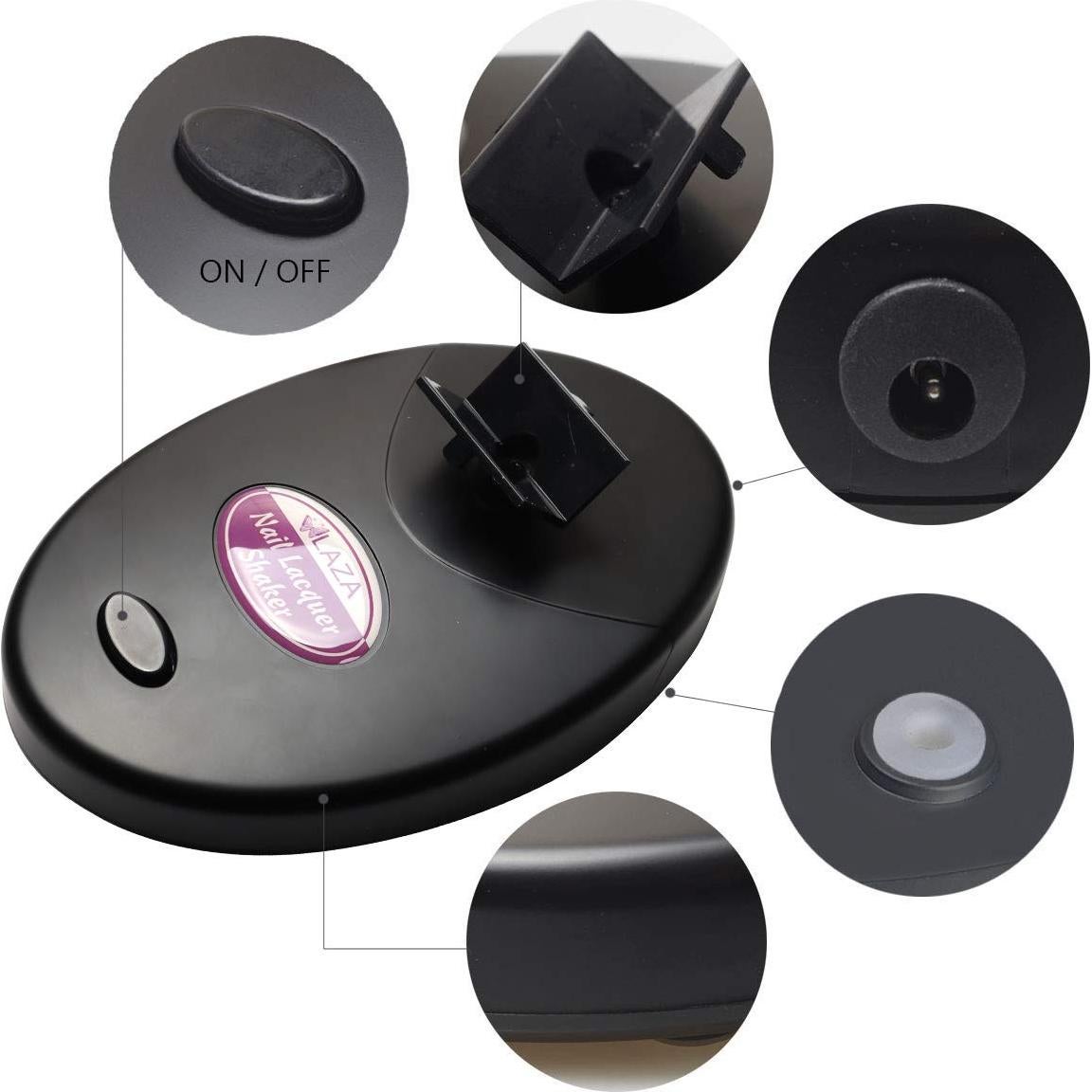 Mezclador de Esmalte de Uñas Laza Ajustable Negro