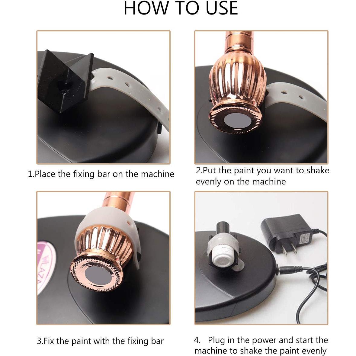 Mezclador de Esmalte de Uñas Laza Ajustable Negro