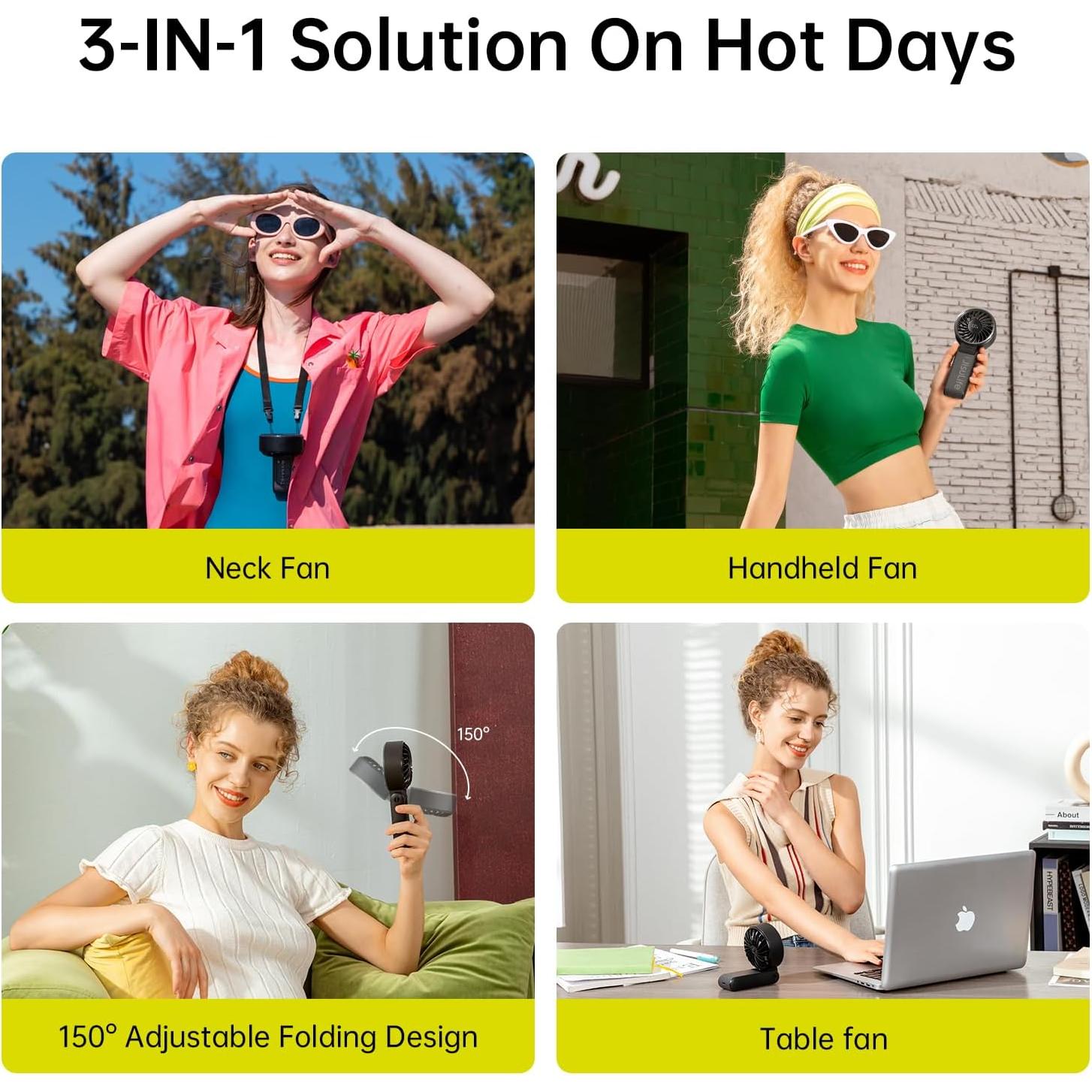 Ventilador de Mano JISULIFE Life7 5000mAh 5 Velocidades