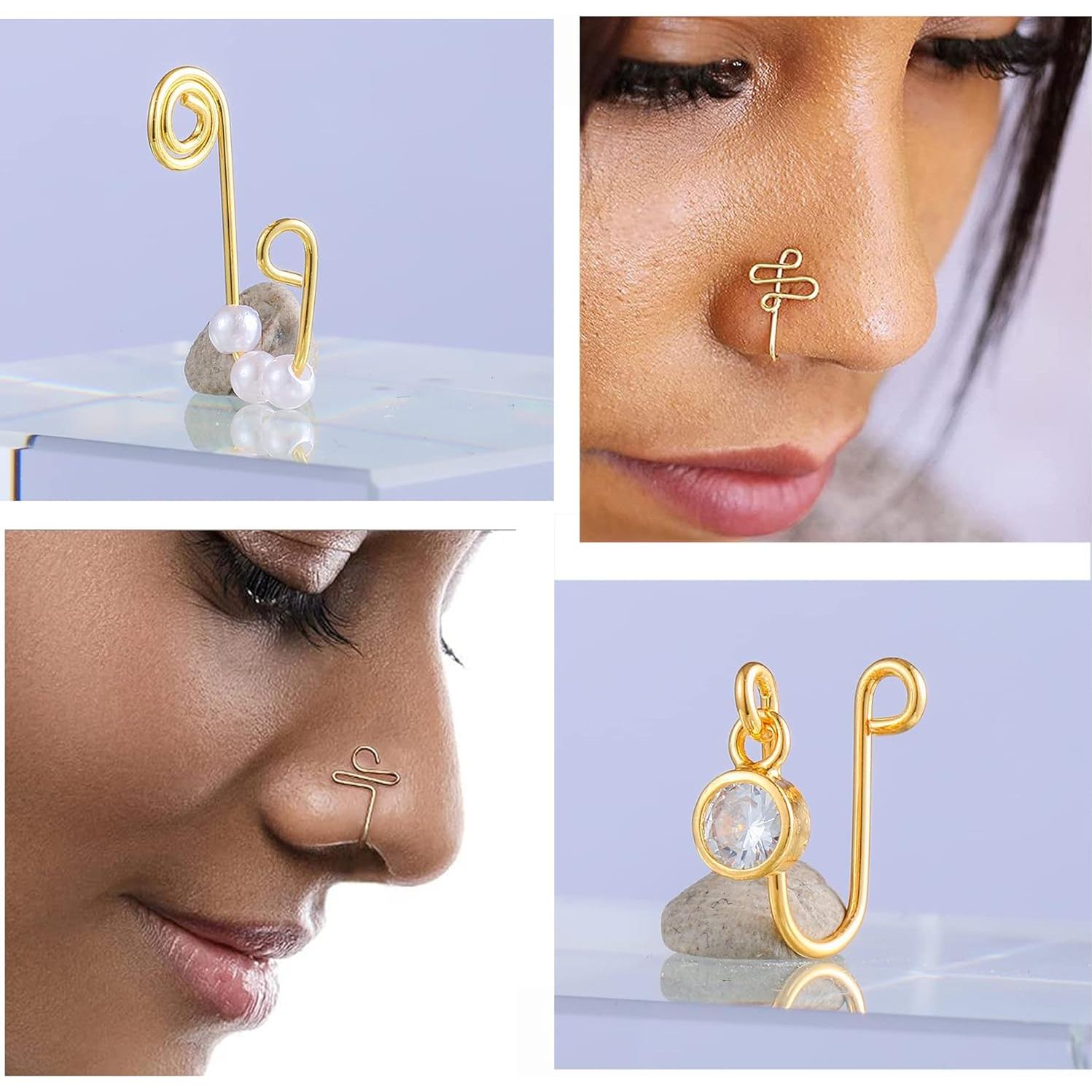 Aro de Nariz Falso Ajustable VitaCool - 20 Estilos Diversos