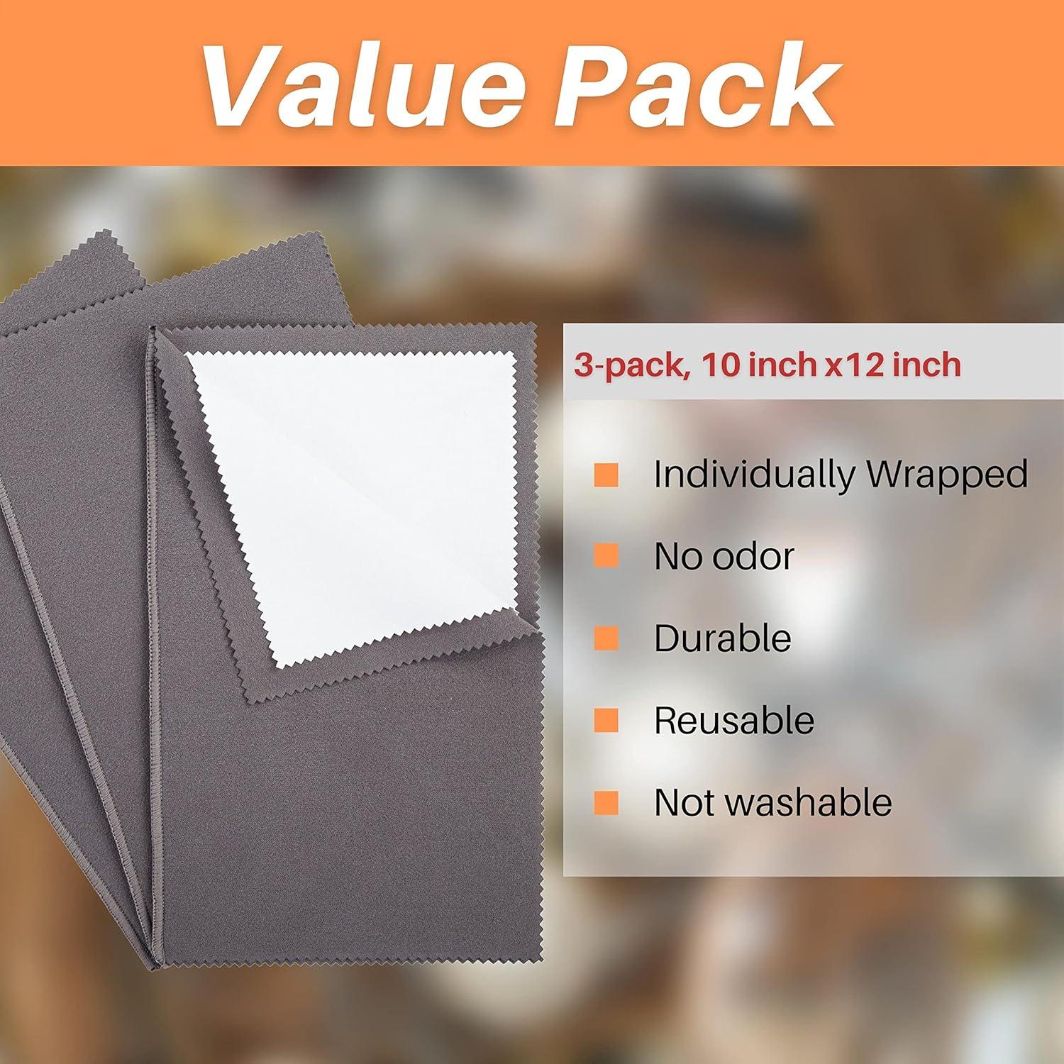 Paños de Limpieza de Joyería CATIFLIN 3 Unidades Algodón 25x31cm