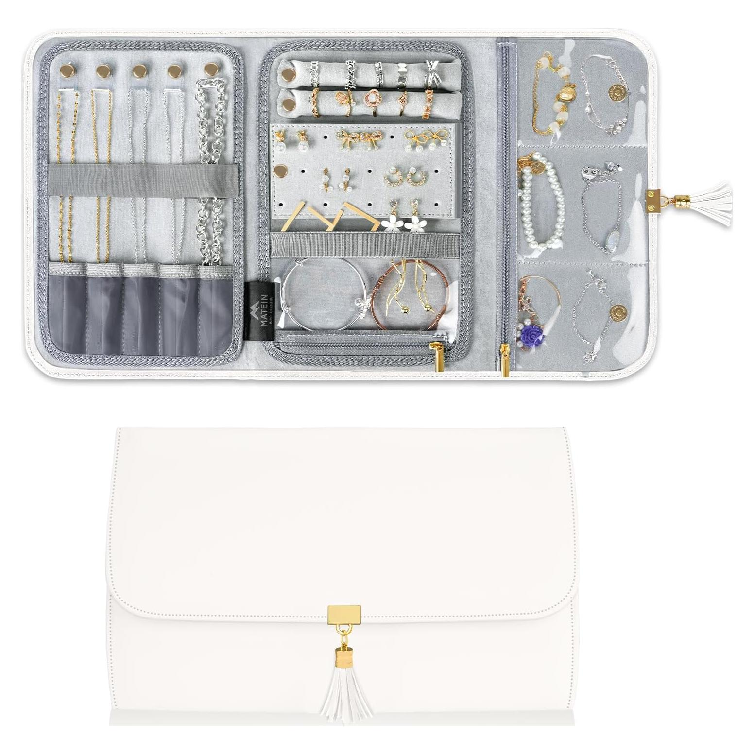 Estuche de Joyería de Viaje MATEIN Beige Grande Plegable