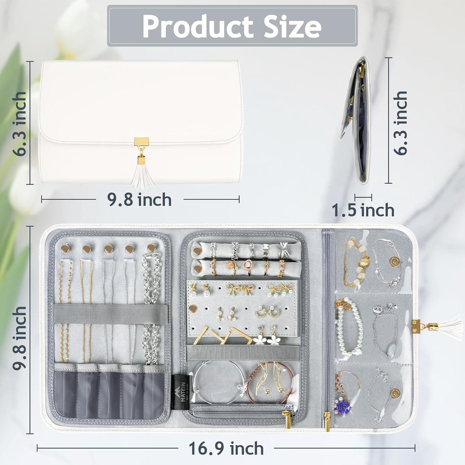 Estuche de Joyería de Viaje MATEIN Beige Grande Plegable