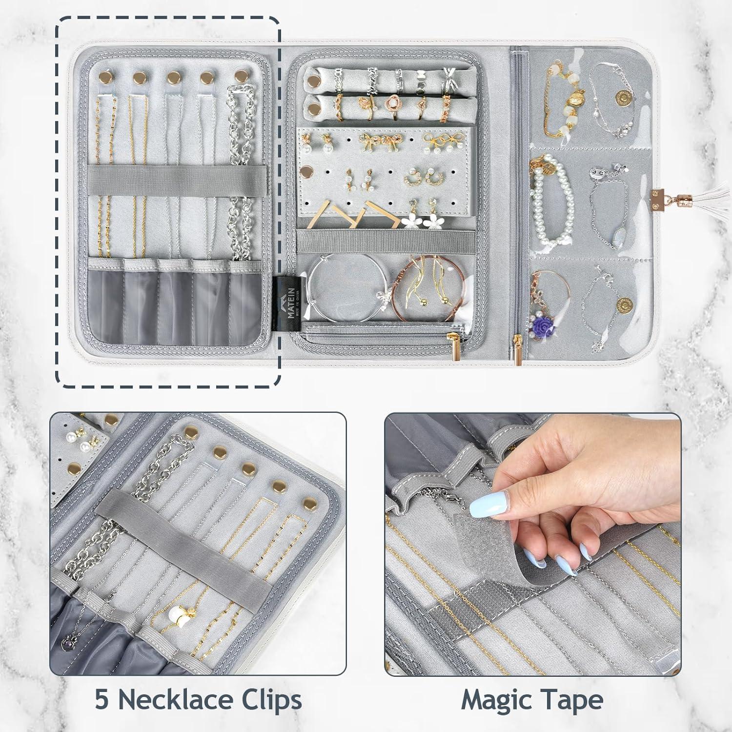 Estuche de Joyería de Viaje MATEIN Beige Grande Plegable