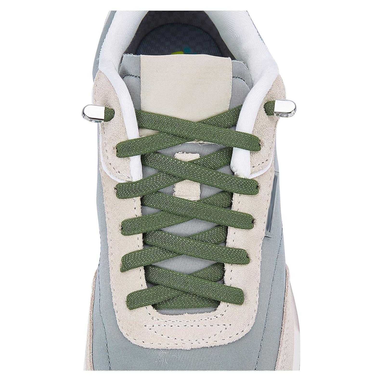 Cordoneras Elásticas Sin Atar Hstgaga 120 cm Verde Militar