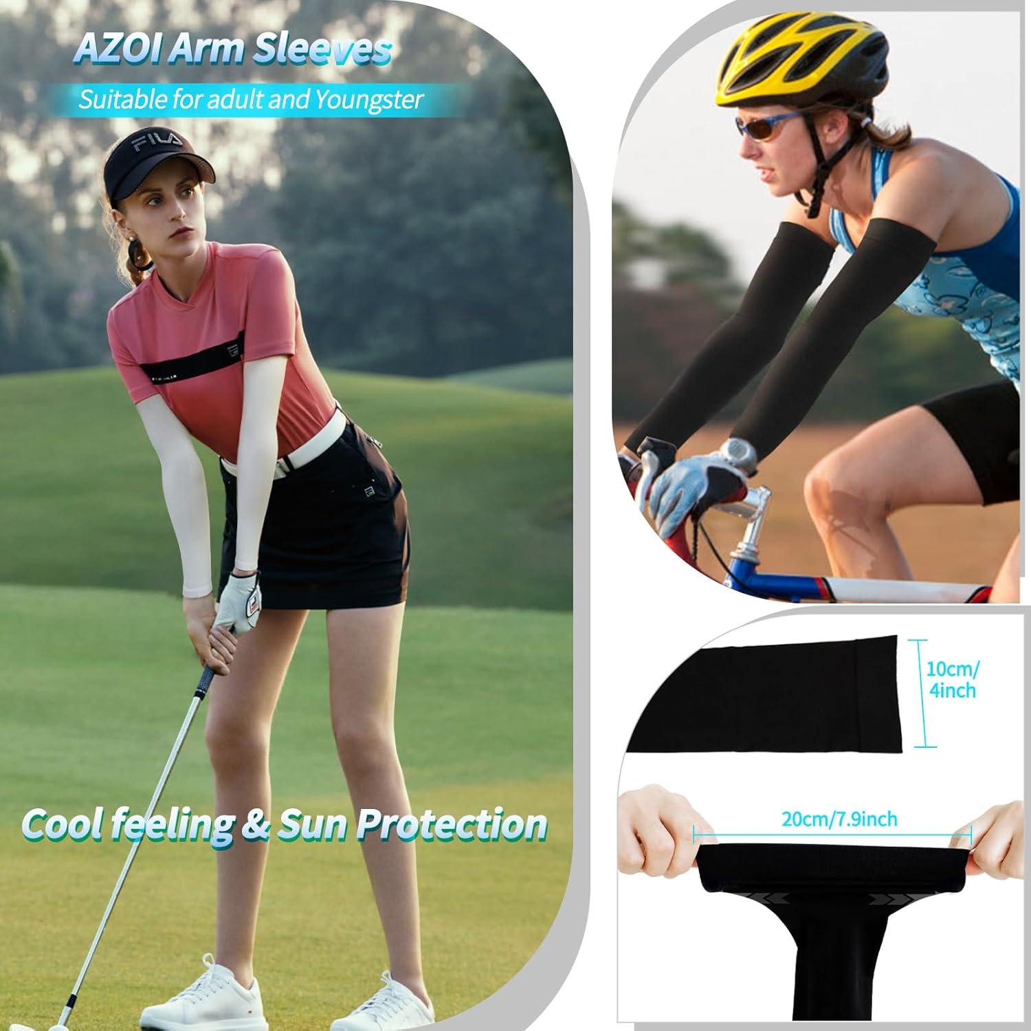 Arm Sleeves Cooling Sports Sleeve Arm Compression Sleeve UV Sun Protection UPF 50 Tattoo Cover Up for Outdoor