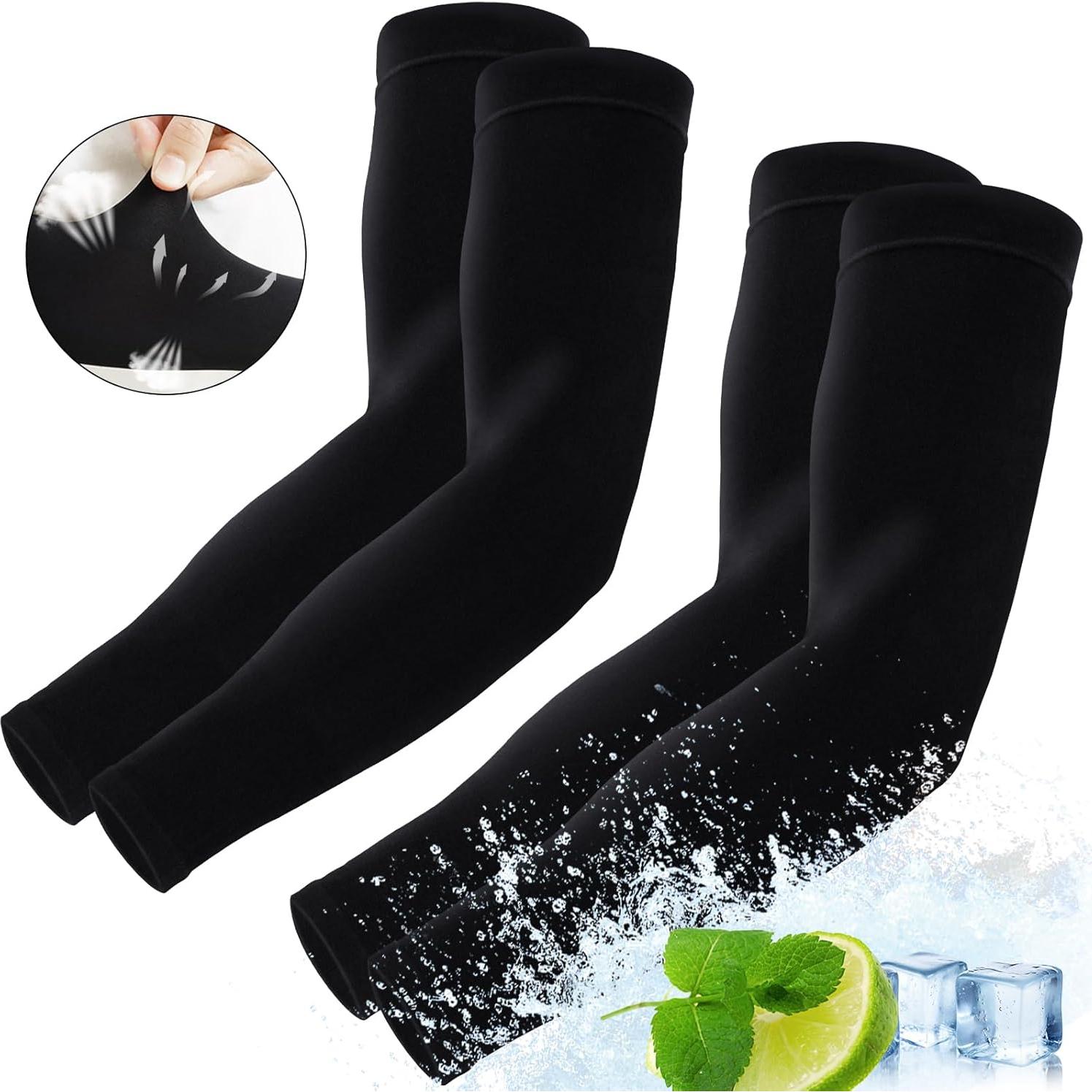 Arm Sleeves Cooling Sports Sleeve Arm Compression Sleeve UV Sun Protection UPF 50 Tattoo Cover Up for Outdoor