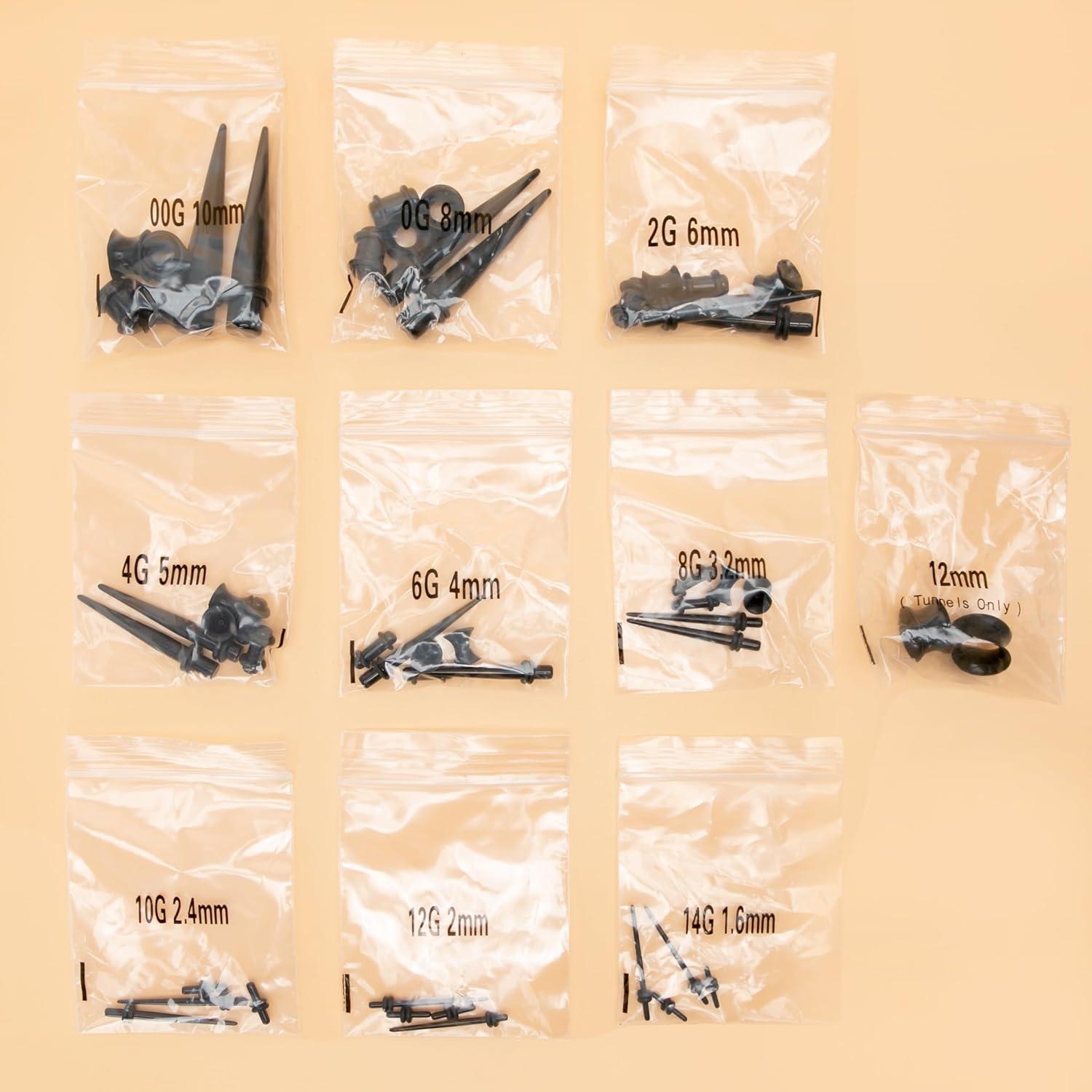 Kit de Estiradores de Orejas Acrílicos 48 Piezas Marsrut 14G-0000G