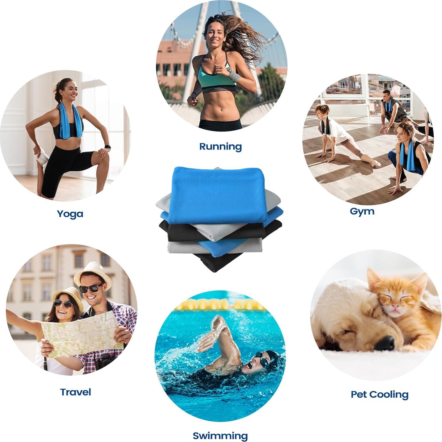 Toallas Enfriadoras Clothirily 6 Piezas 101.6x30.5cm Transpirables