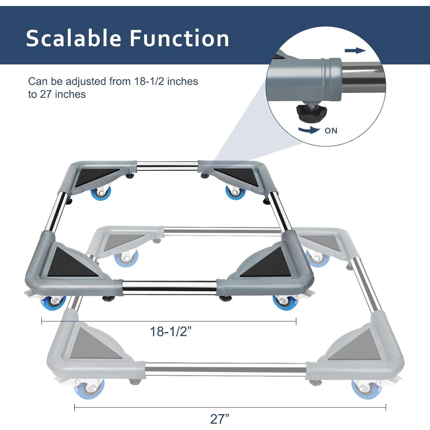 Soporte para Mini Nevera SPACECARE Ajustable con Ruedas