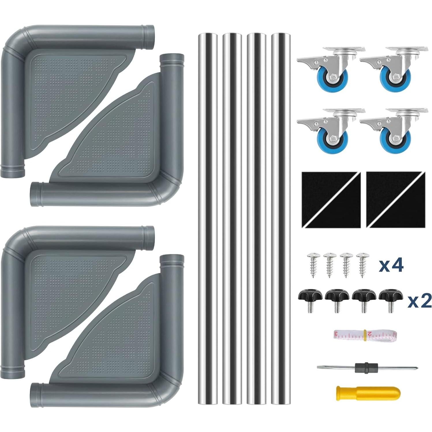 Soporte para Mini Nevera SPACECARE Ajustable con Ruedas
