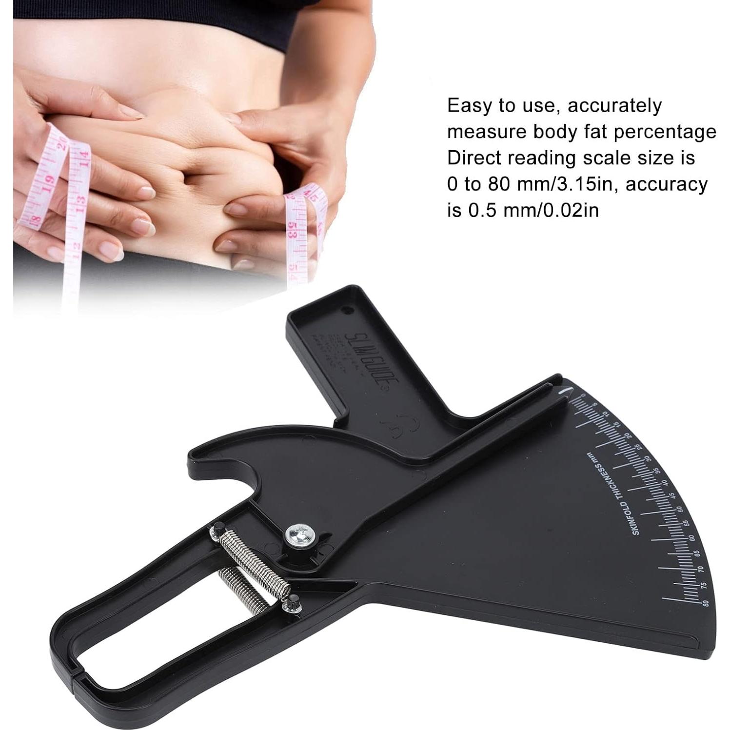 Calibrador de Grasa Corporal ZJchao Plegable 24x20cm Negro