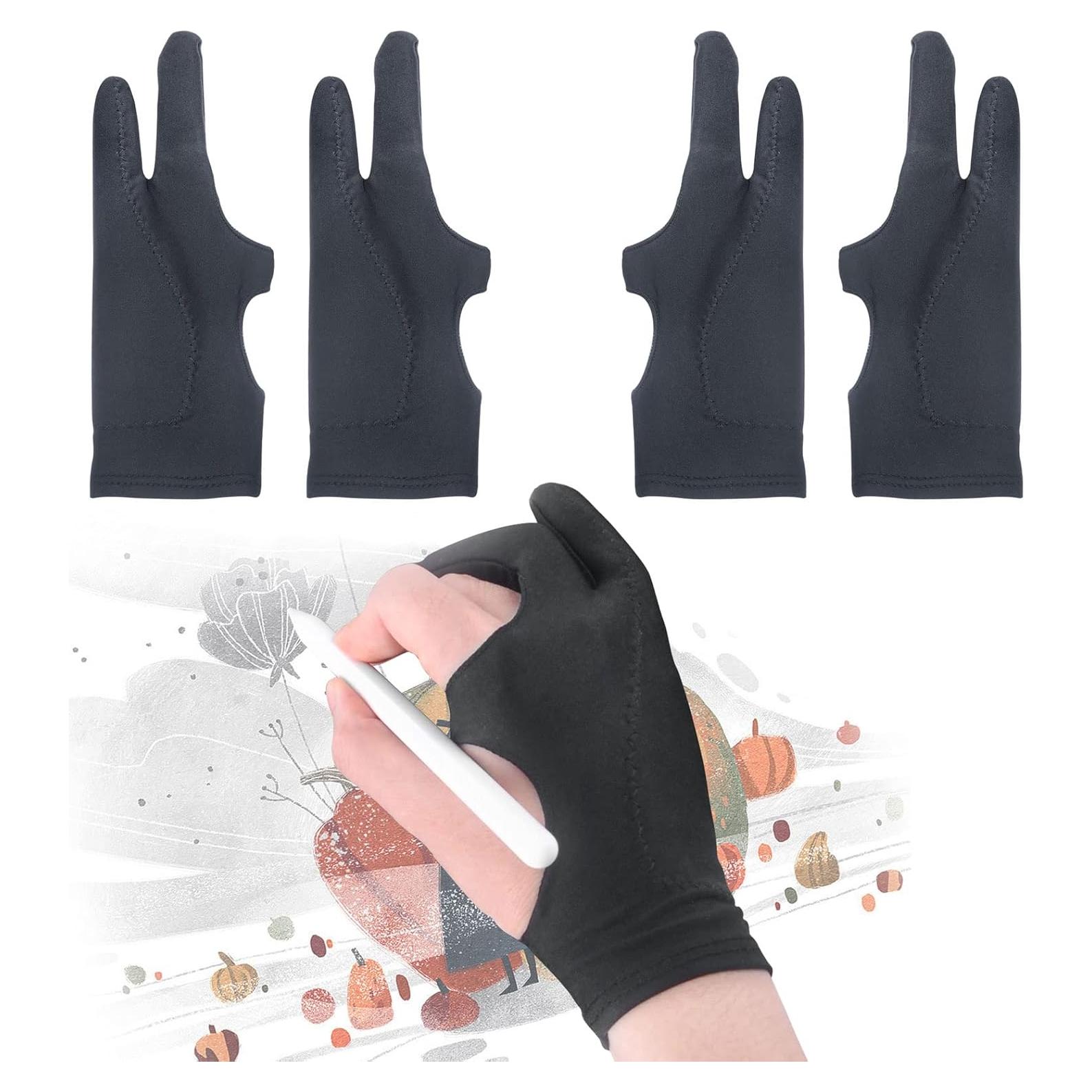 Guante de Dibujo GUUGEI para Tableta Táctil - Paquete de 4