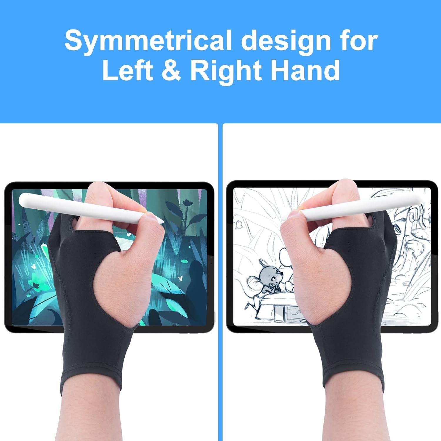 Guante de Dibujo GUUGEI para Tableta Táctil - Paquete de 4