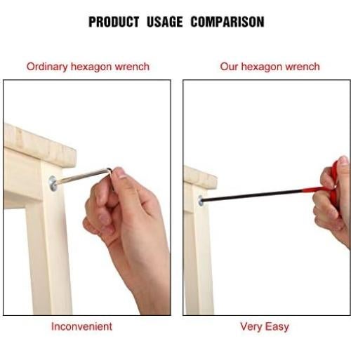 Conjunto de Llaves Hexagonales T-handle 10 Piezas Honoson 22.86 cm