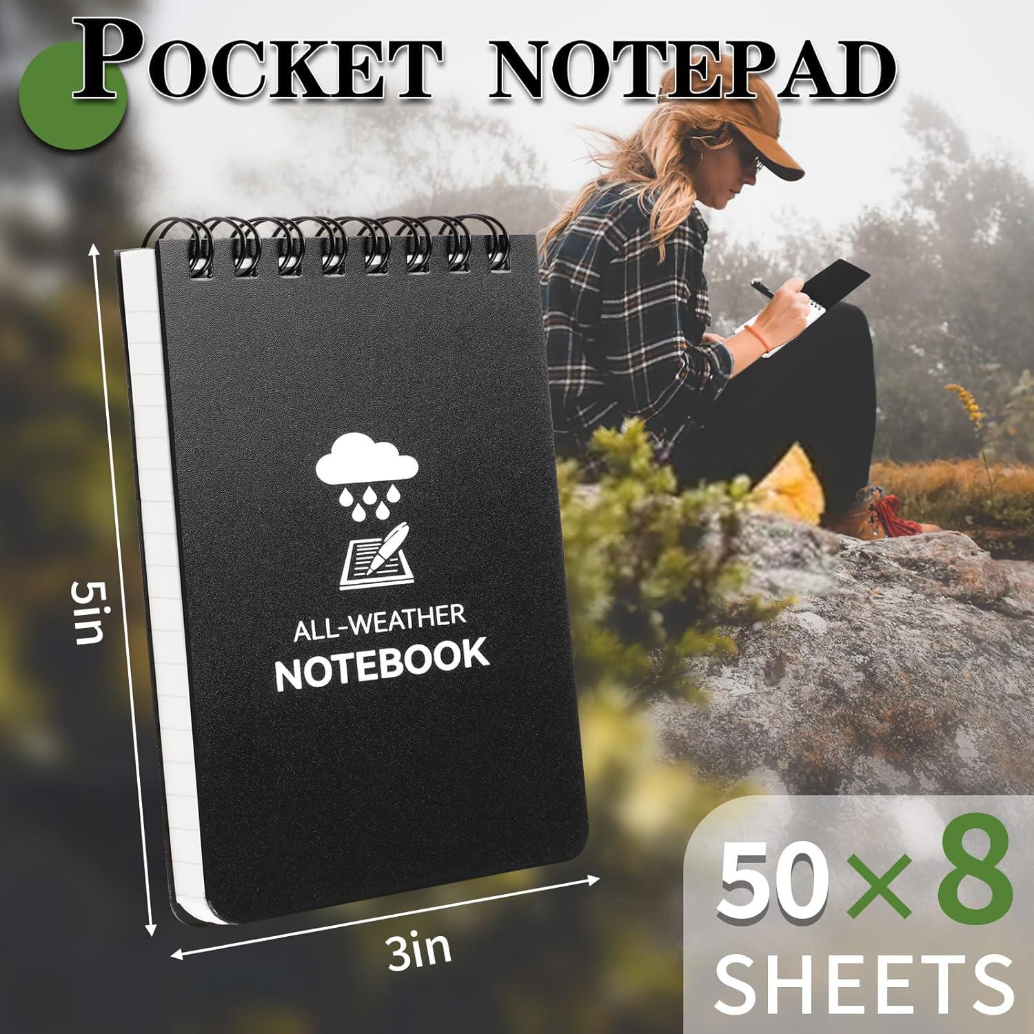 Cuaderno Impermeable COIDEA, Paquete de 8, 7.62 x 12.7 cm