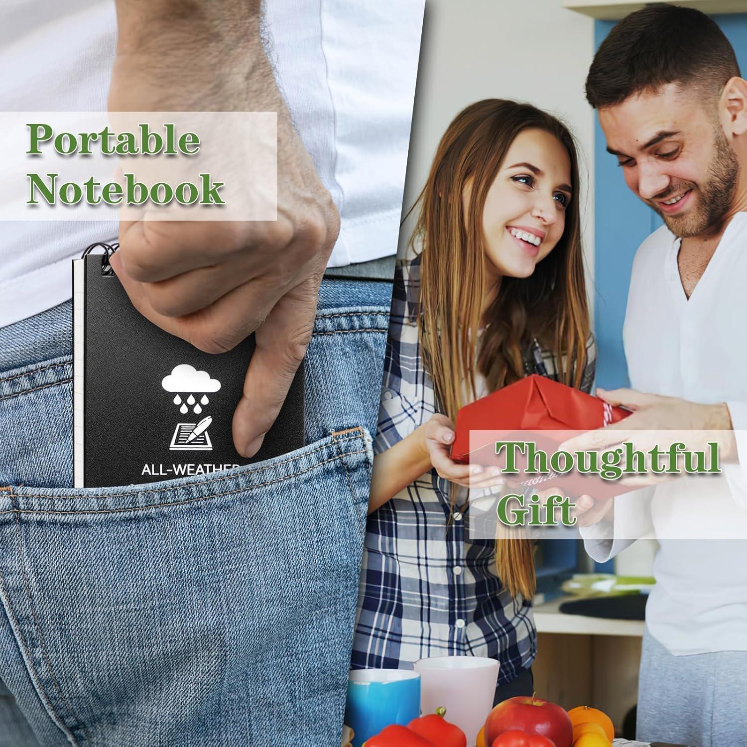 Cuaderno Impermeable COIDEA, Paquete de 8, 7.62 x 12.7 cm