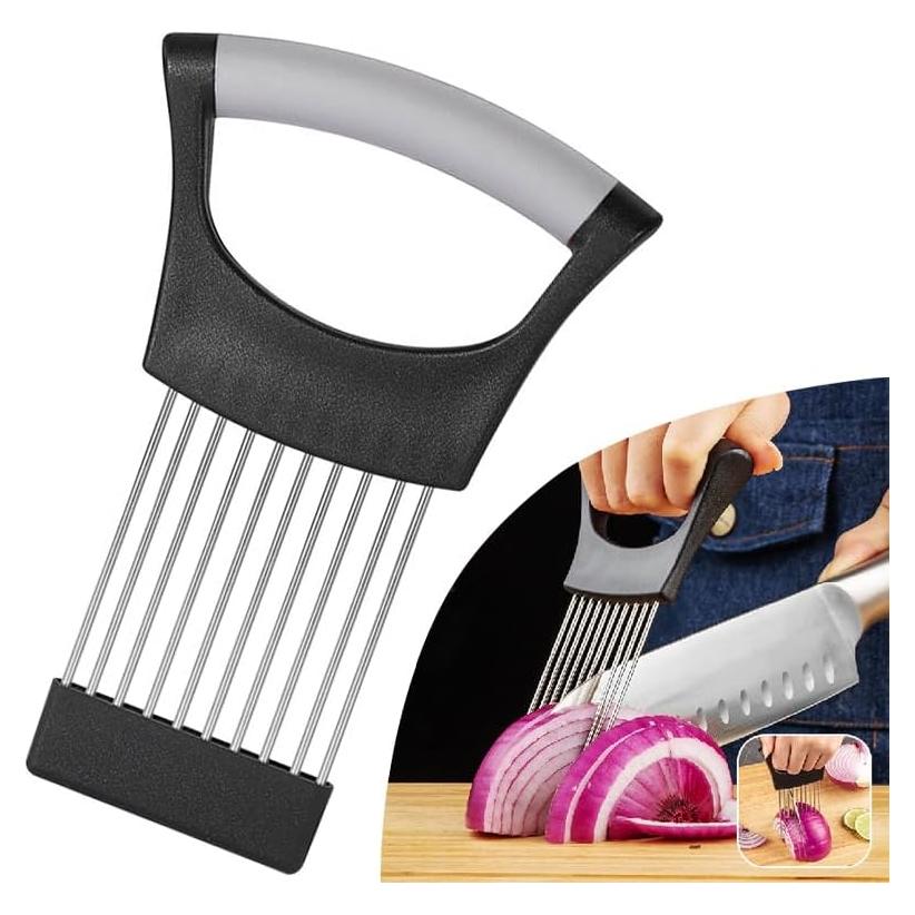 Soporte para Cebolla y Cortador de Alimentos AZOFIA Gris