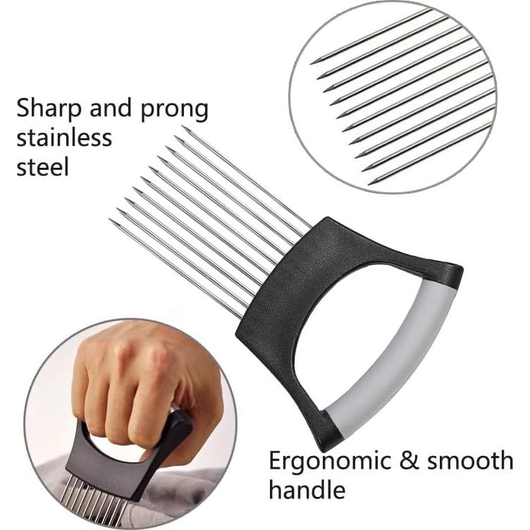 Soporte para Cebolla y Cortador de Alimentos AZOFIA Gris