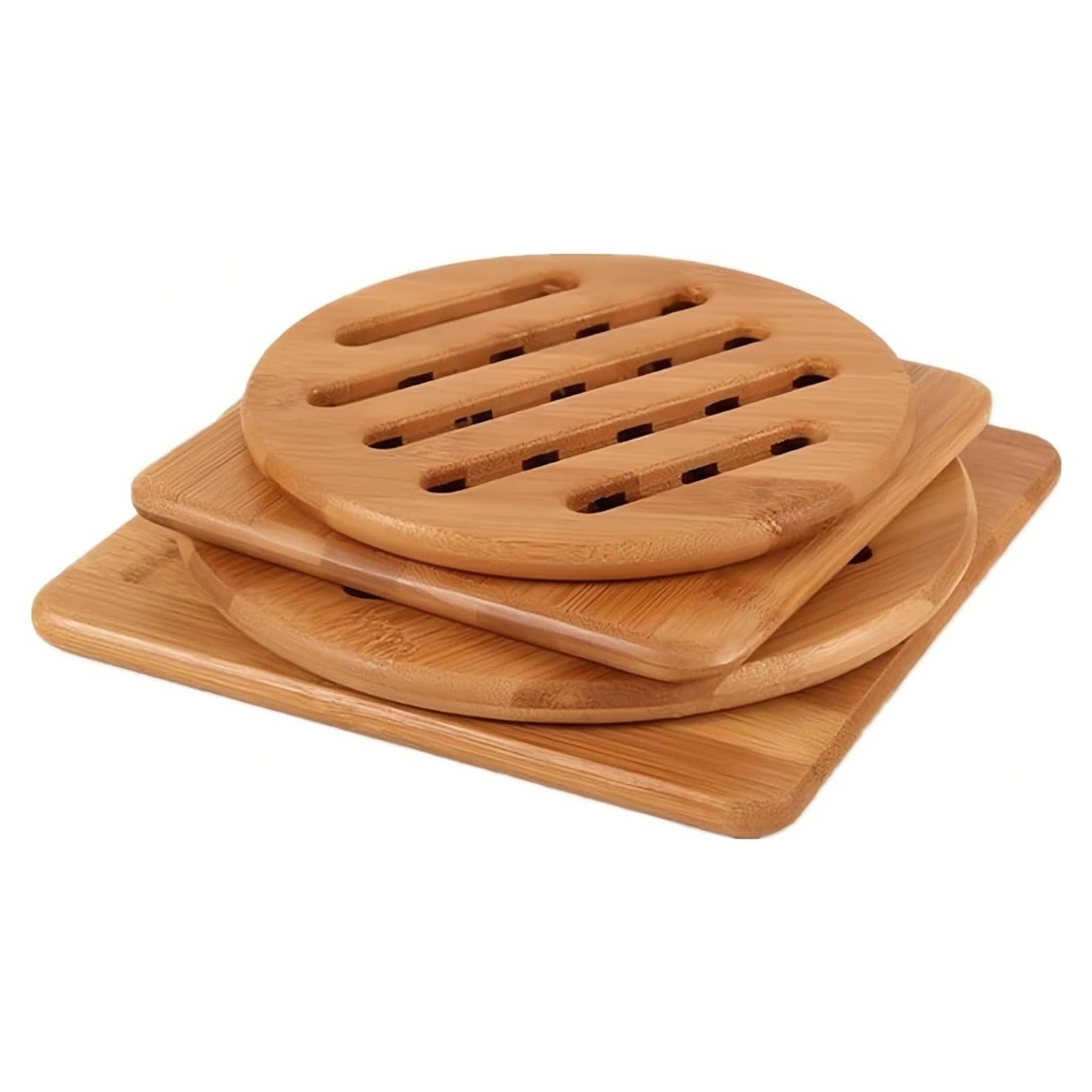 Juego de 4 Alfombrillas de Bambú Antideslizantes alfto