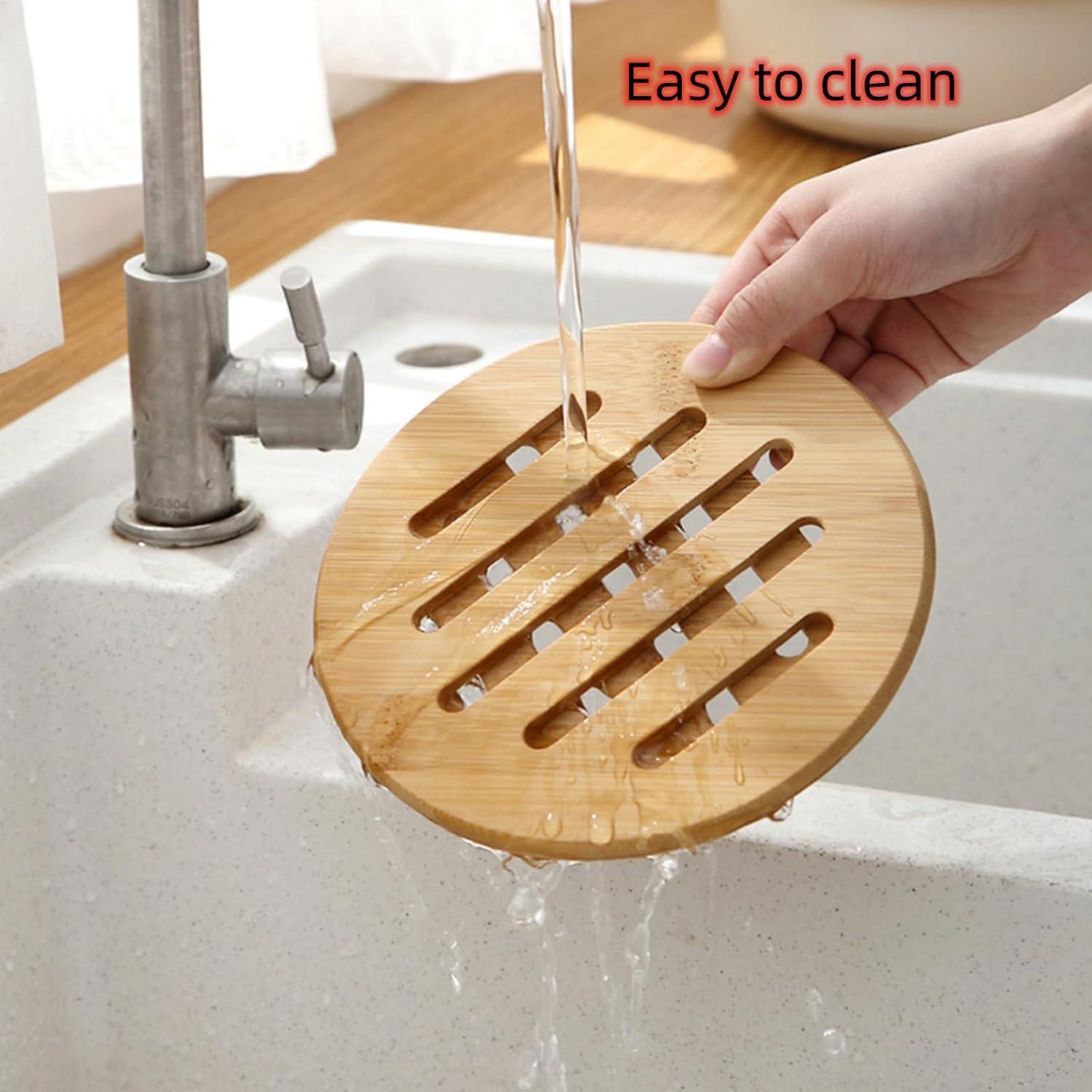 Juego de 4 Alfombrillas de Bambú Antideslizantes alfto