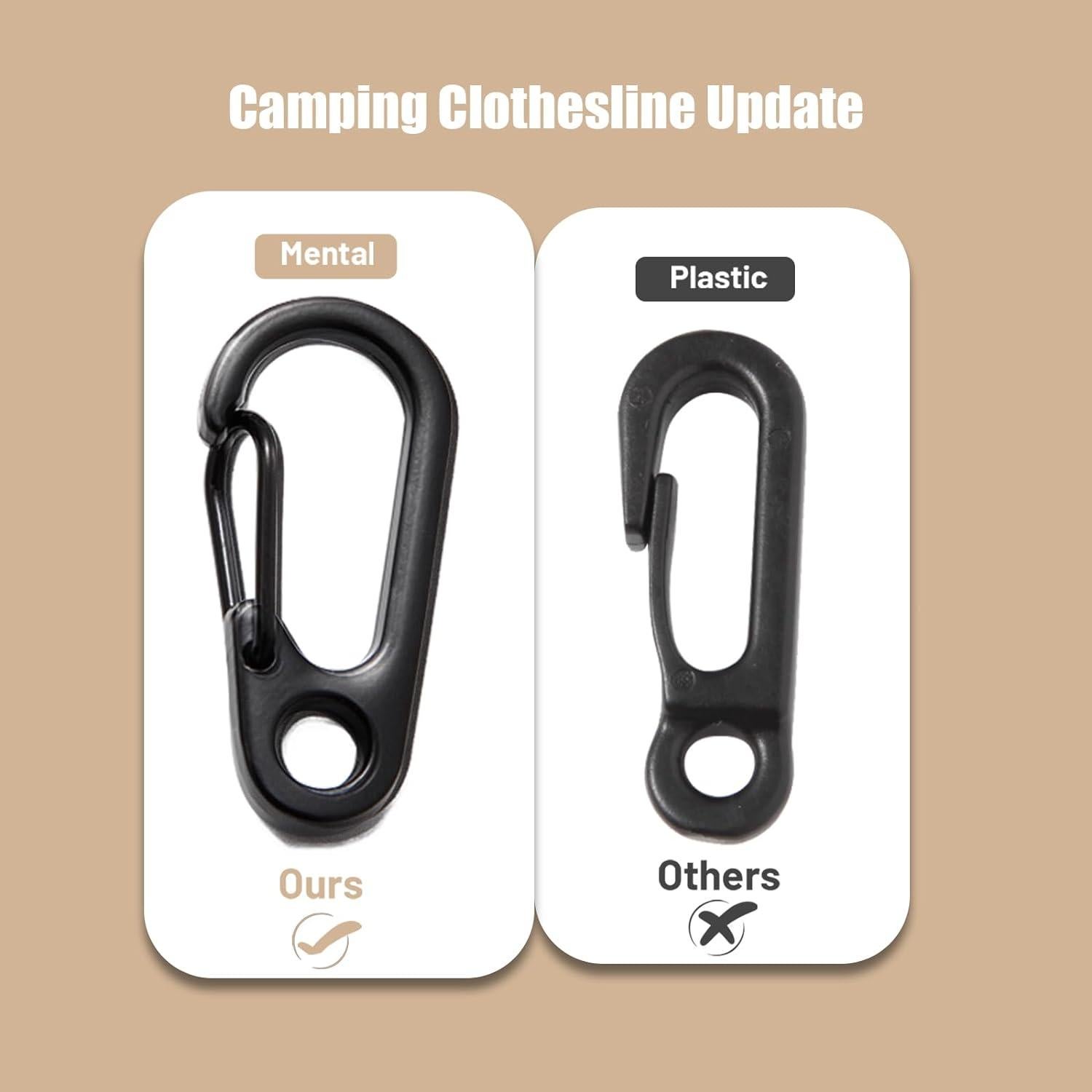 Cuerda de Tendedero Portátil Caudblor 10m Ajustable Nylon