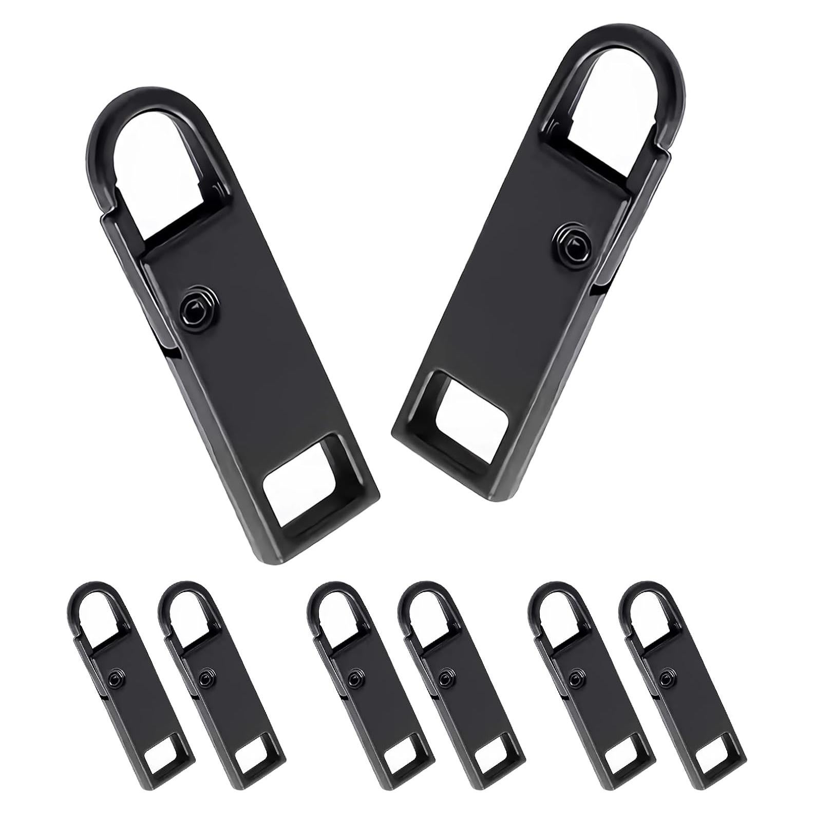 Tiradores de Cremallera Deoward Metal 6 PCS Reemplazo Negro
