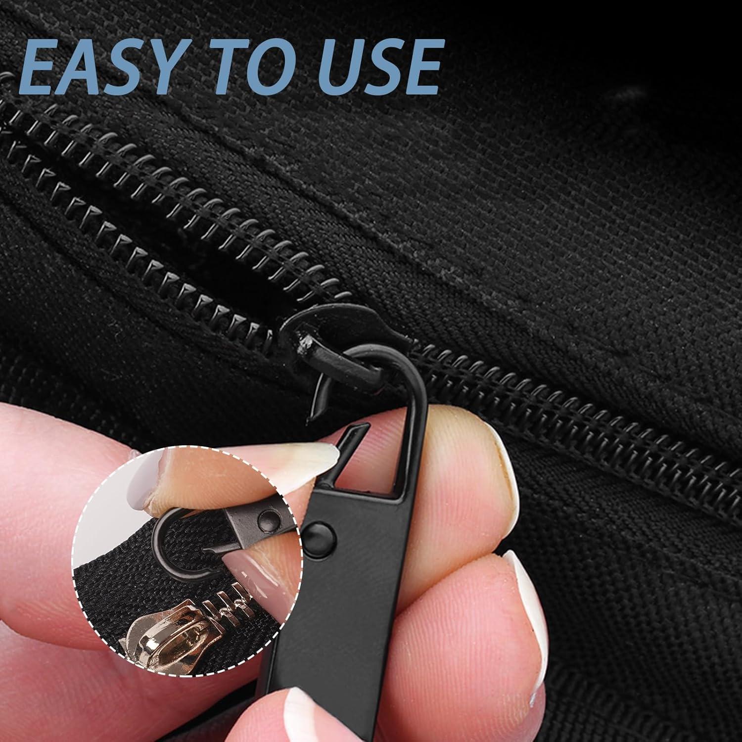 Tiradores de Cremallera Deoward Metal 6 PCS Reemplazo Negro