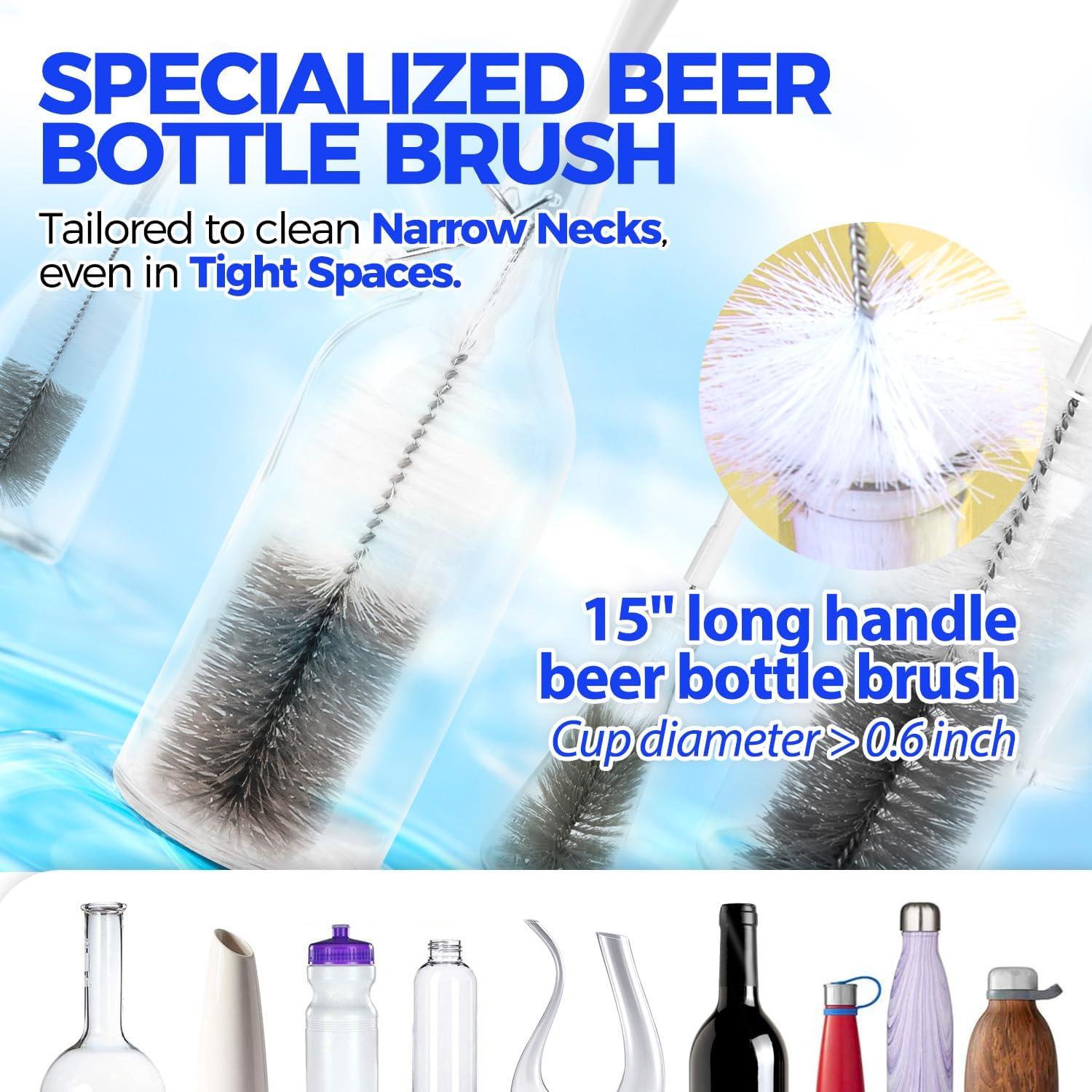 Juego de Limpiadores de Botellas Holikme 10 Piezas 38.1 cm