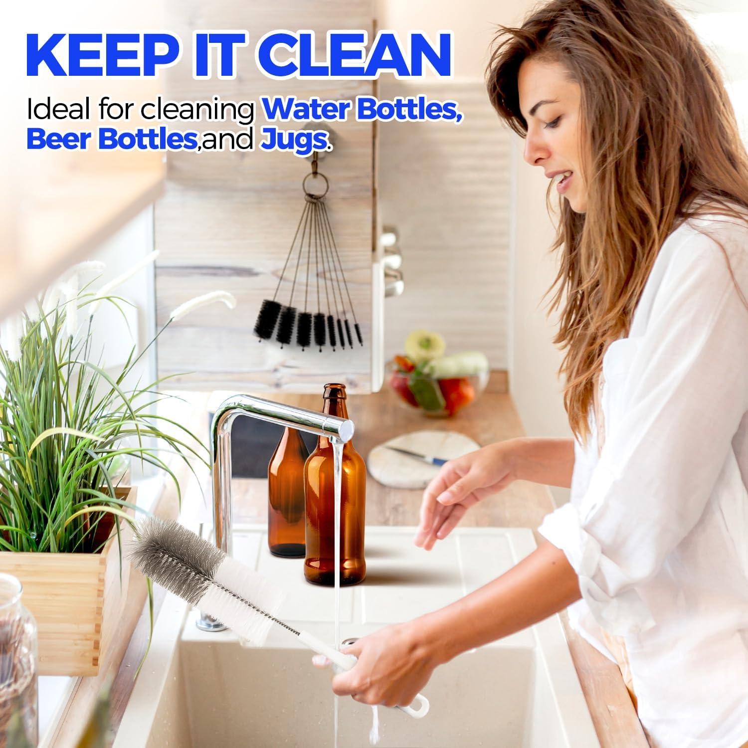 Juego de Limpiadores de Botellas Holikme 10 Piezas 38.1 cm