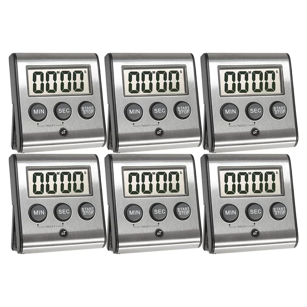 Temporizador Digital de Cocina eTradewinds eT-23 Acero Inoxidable