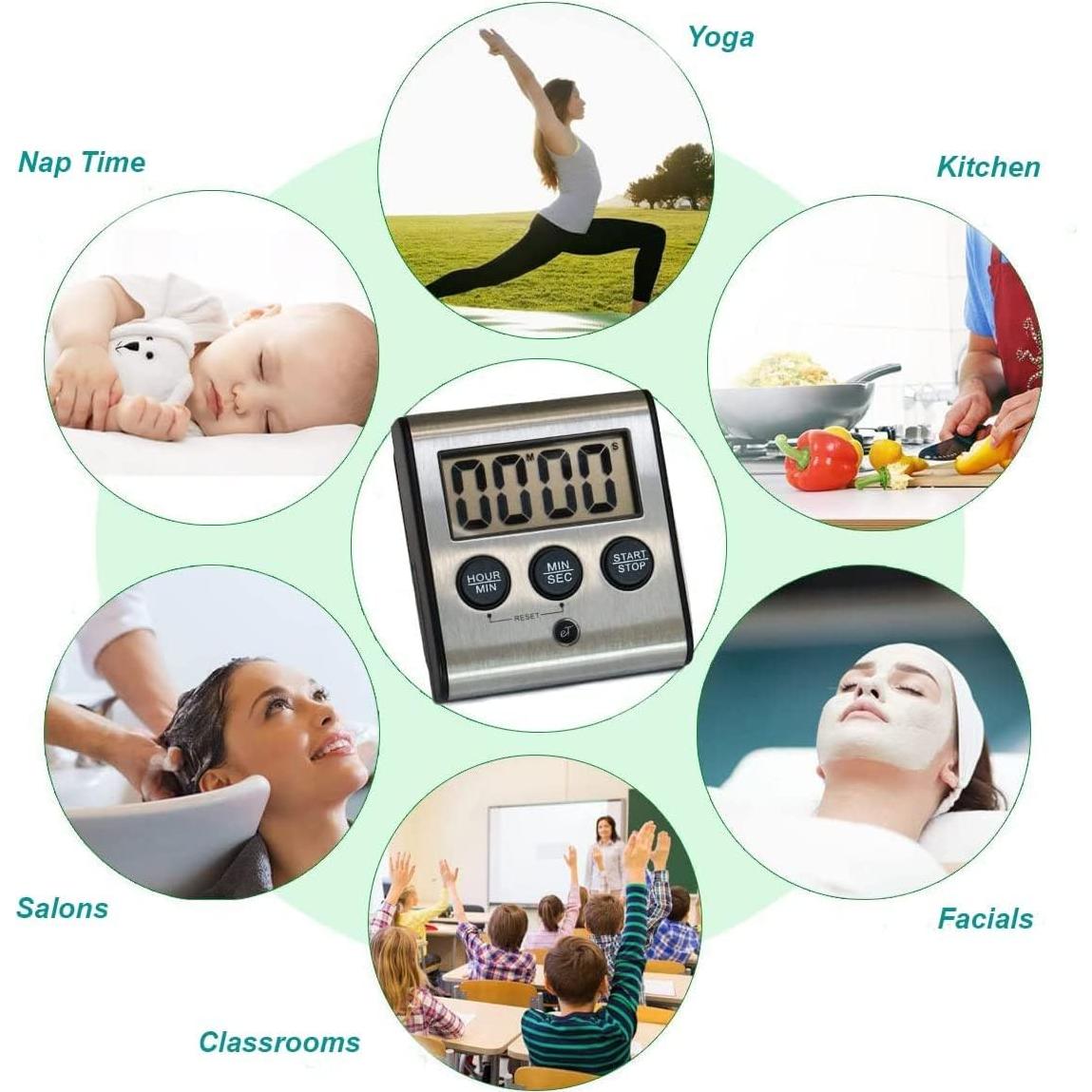 Temporizador Digital de Cocina eTradewinds eT-23 Acero Inoxidable