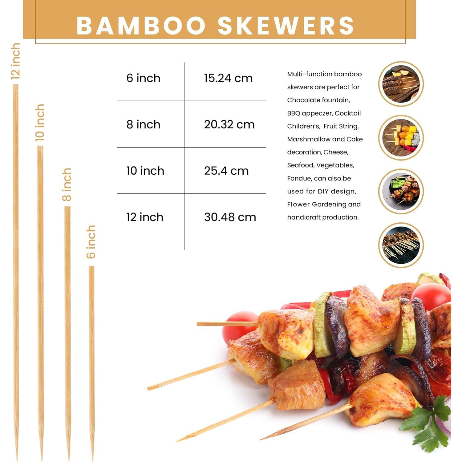 Palitos de Bambú DecorRack 15.24 cm - 100 Unidades para BBQ