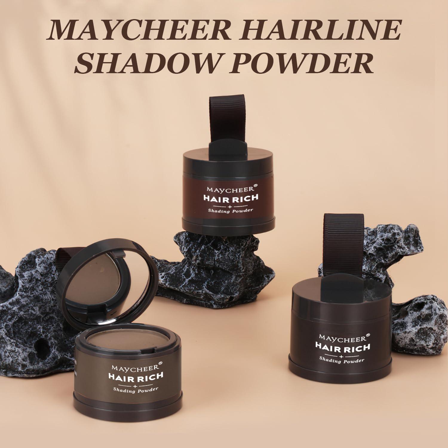 Polvo de Sombra para Línea de Cabello Maycheer 40g Marrón Oscuro