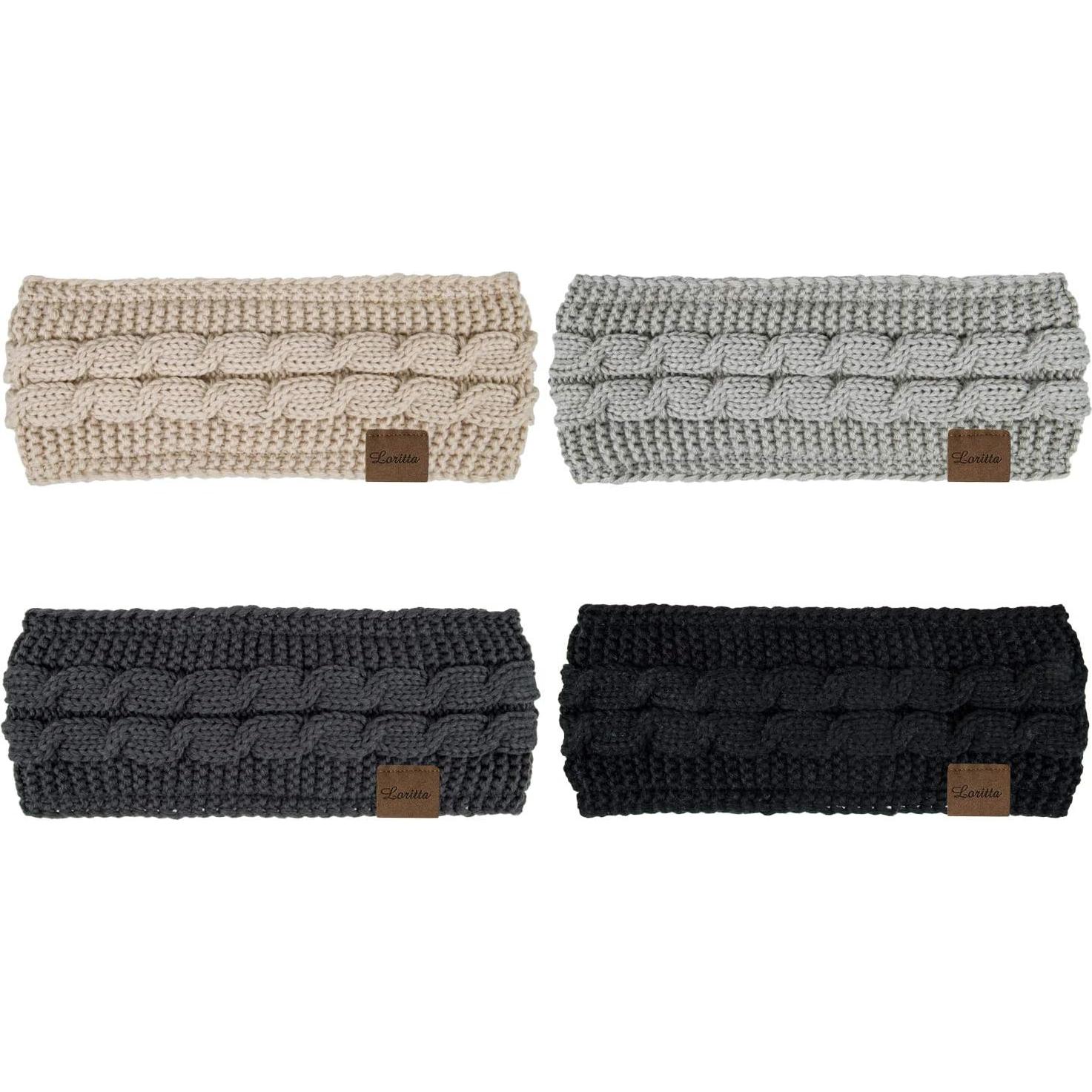 Diademas de Invierno Loritta 4 Pack Fleece Suave para Mujeres
