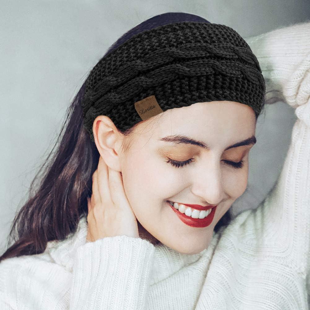 Diademas de Invierno Loritta 4 Pack Fleece Suave para Mujeres