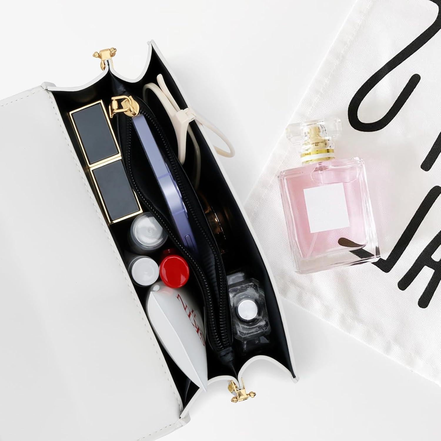 KKXIU Crossbody Bags for Women - Top Handle Purses for Lady, Leather Handbags Shoulder Clutch with Adjustable Shoulder Strap