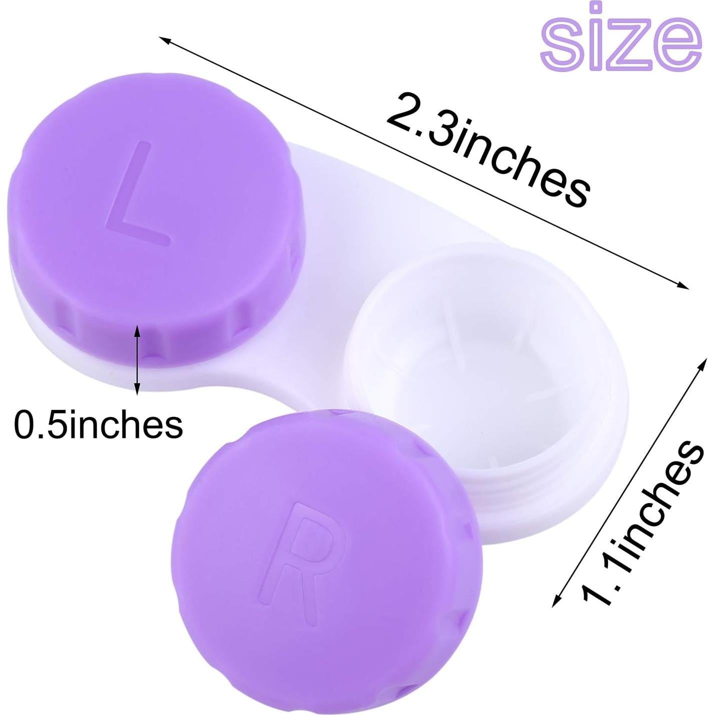 Estuches para Lentes de Contacto Elcoho 24 Piezas 6 Colores