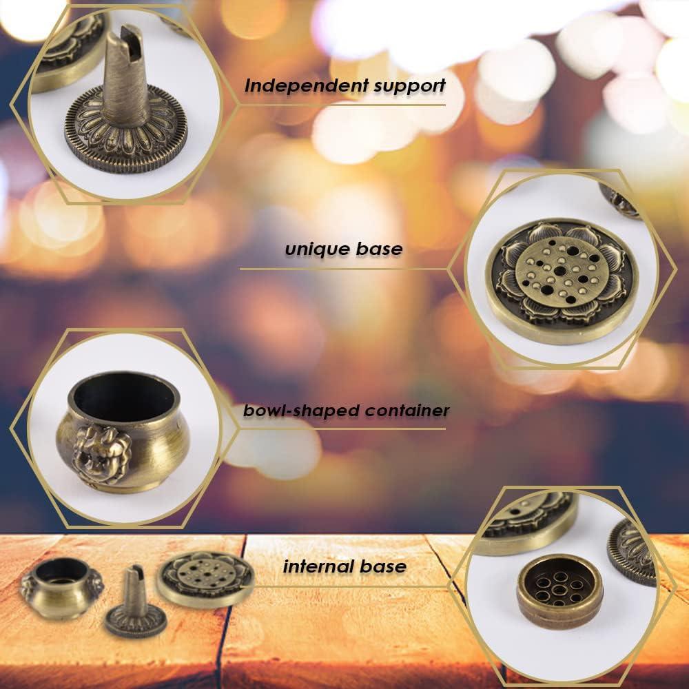 Quemador de Incienso de Bronce HOKPA - 3 Estilos para Varitas