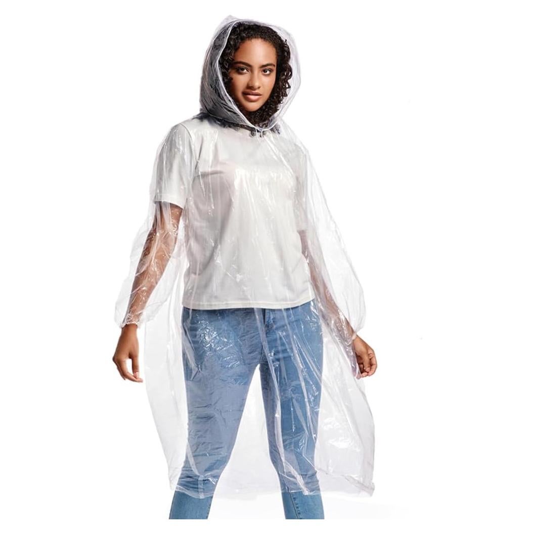 Ponchos Desechables ALBRY para Adultos - Paquete de 3 con Capucha