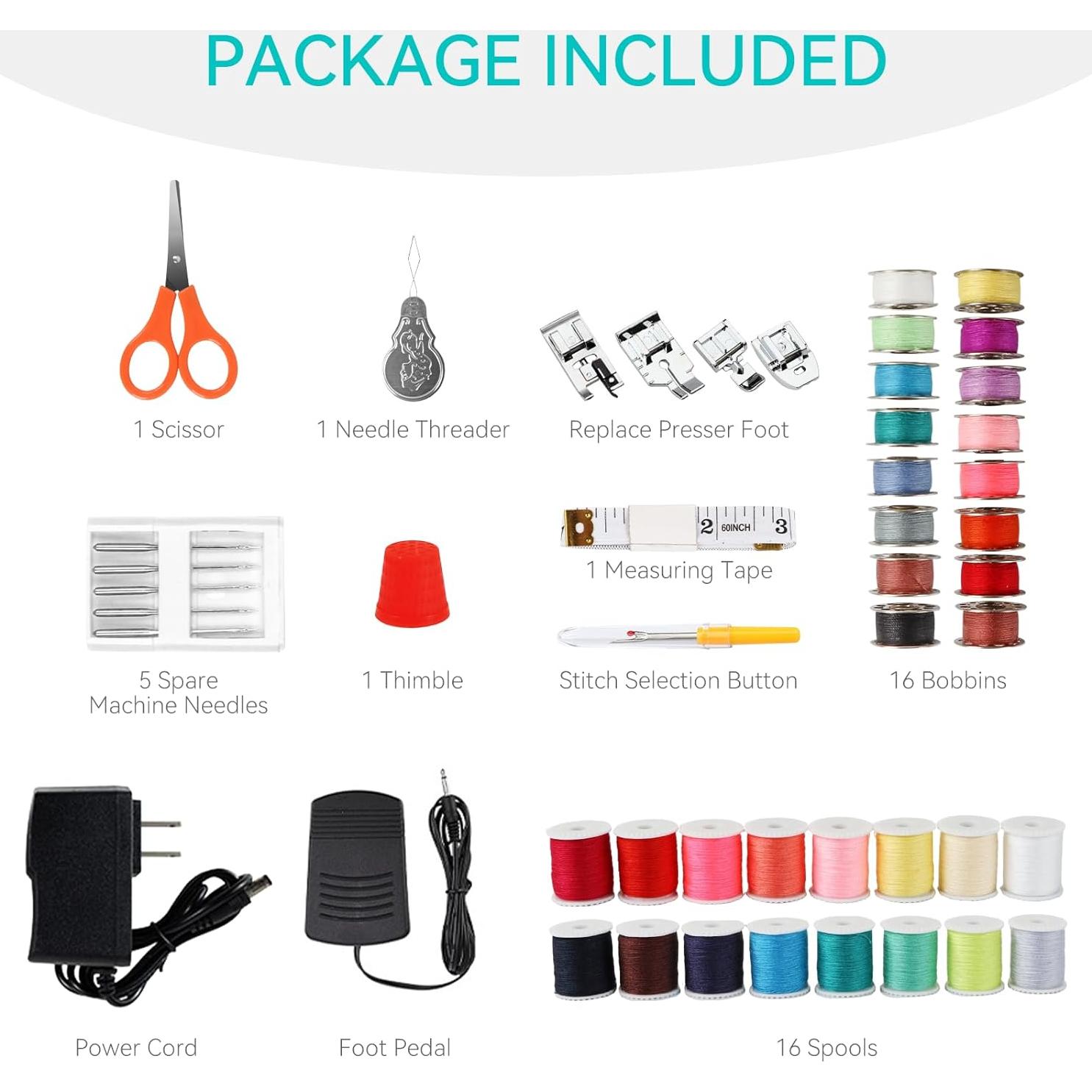 Mini Máquina de Coser Eléctrica Ninonly 2.35 kg Doble Velocidad