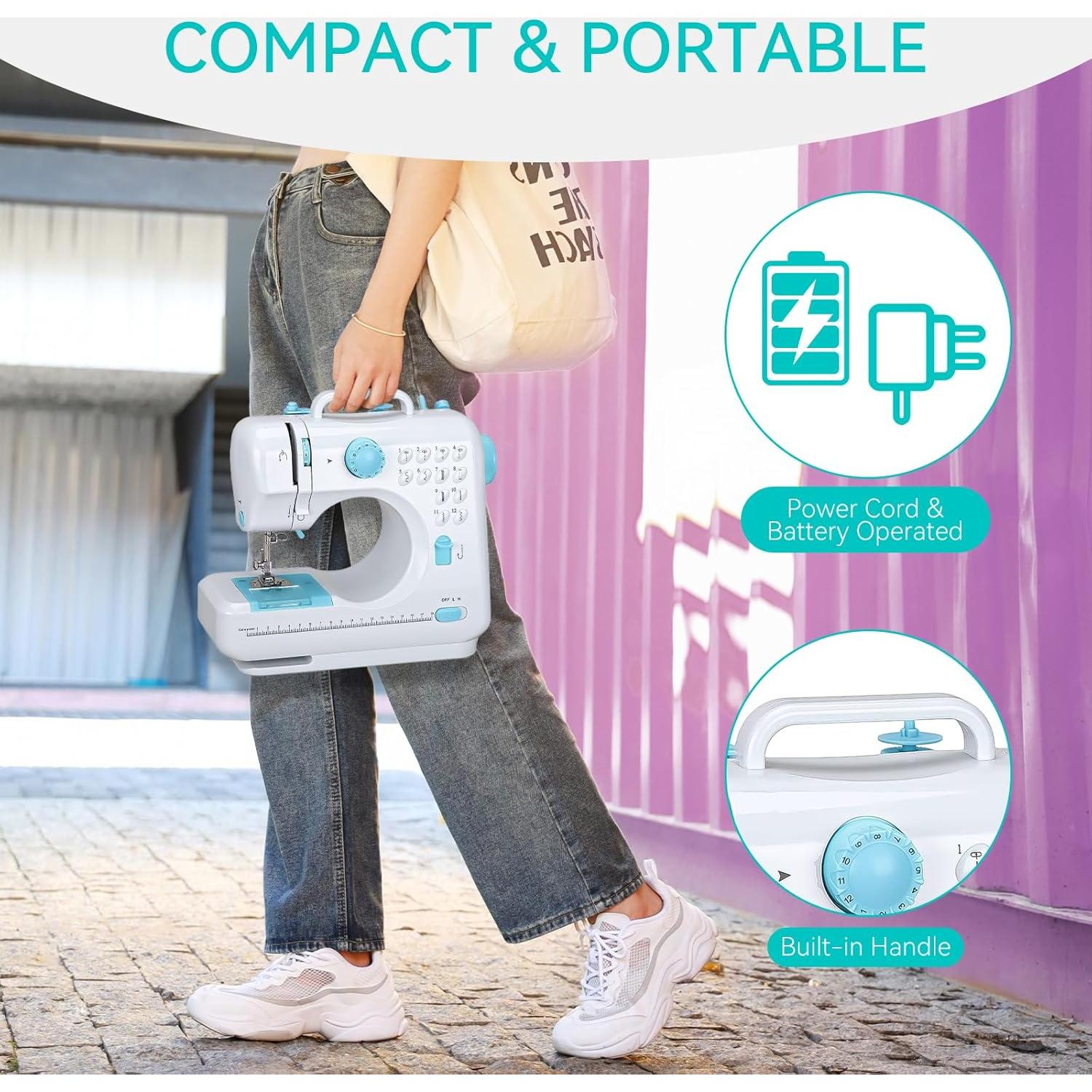 Mini Máquina de Coser Eléctrica Ninonly 2.35 kg Doble Velocidad