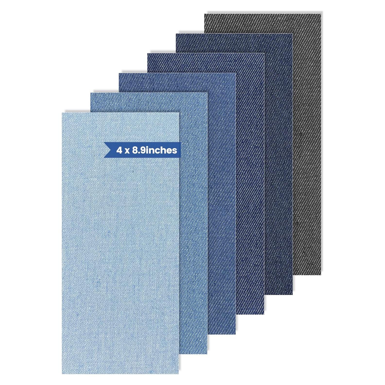 Parche de mezclilla LCEAI para reparar jeans - 6 colores 10.1x22.6cm