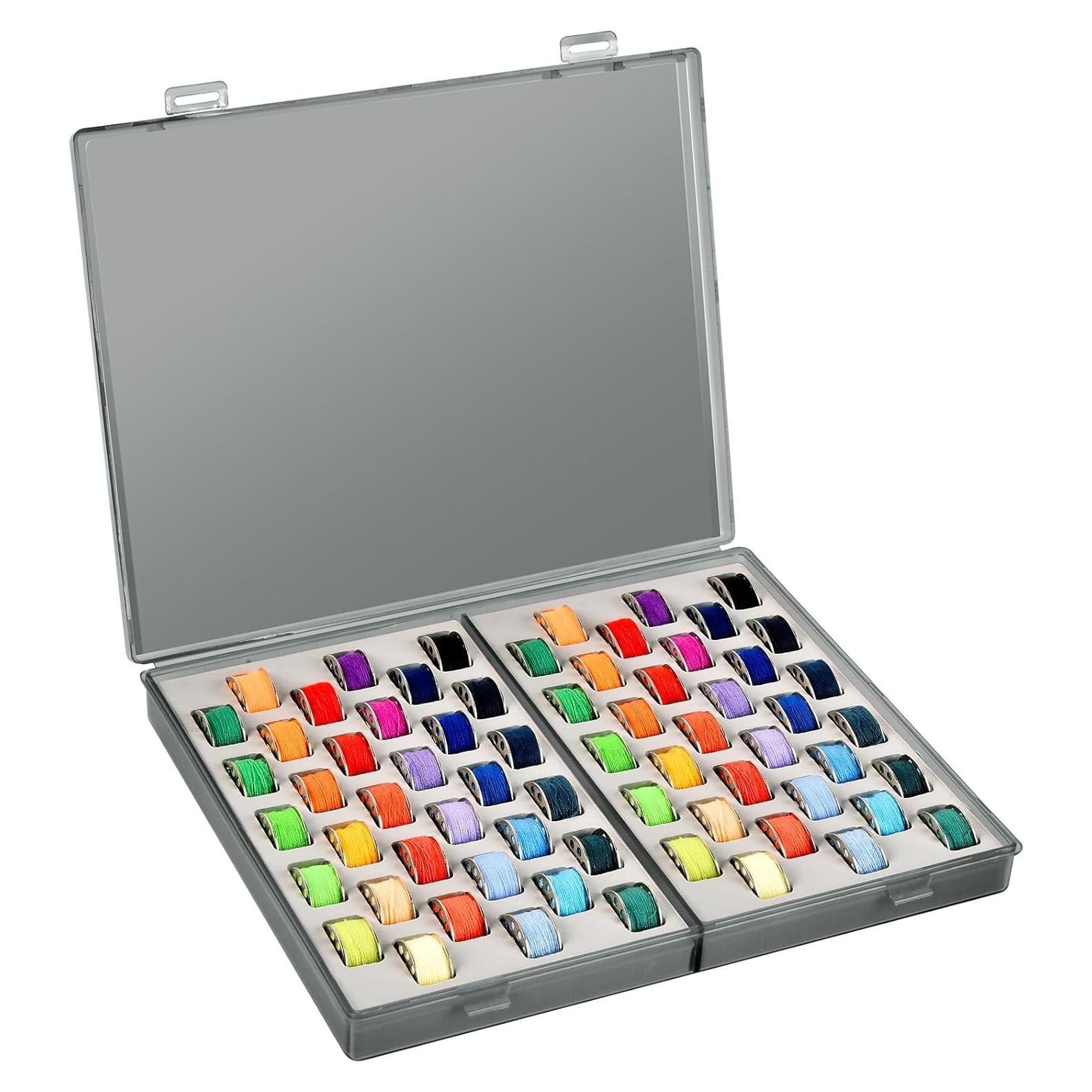 Caja organizadora de bobinas Xuerdon 66 piezas gris