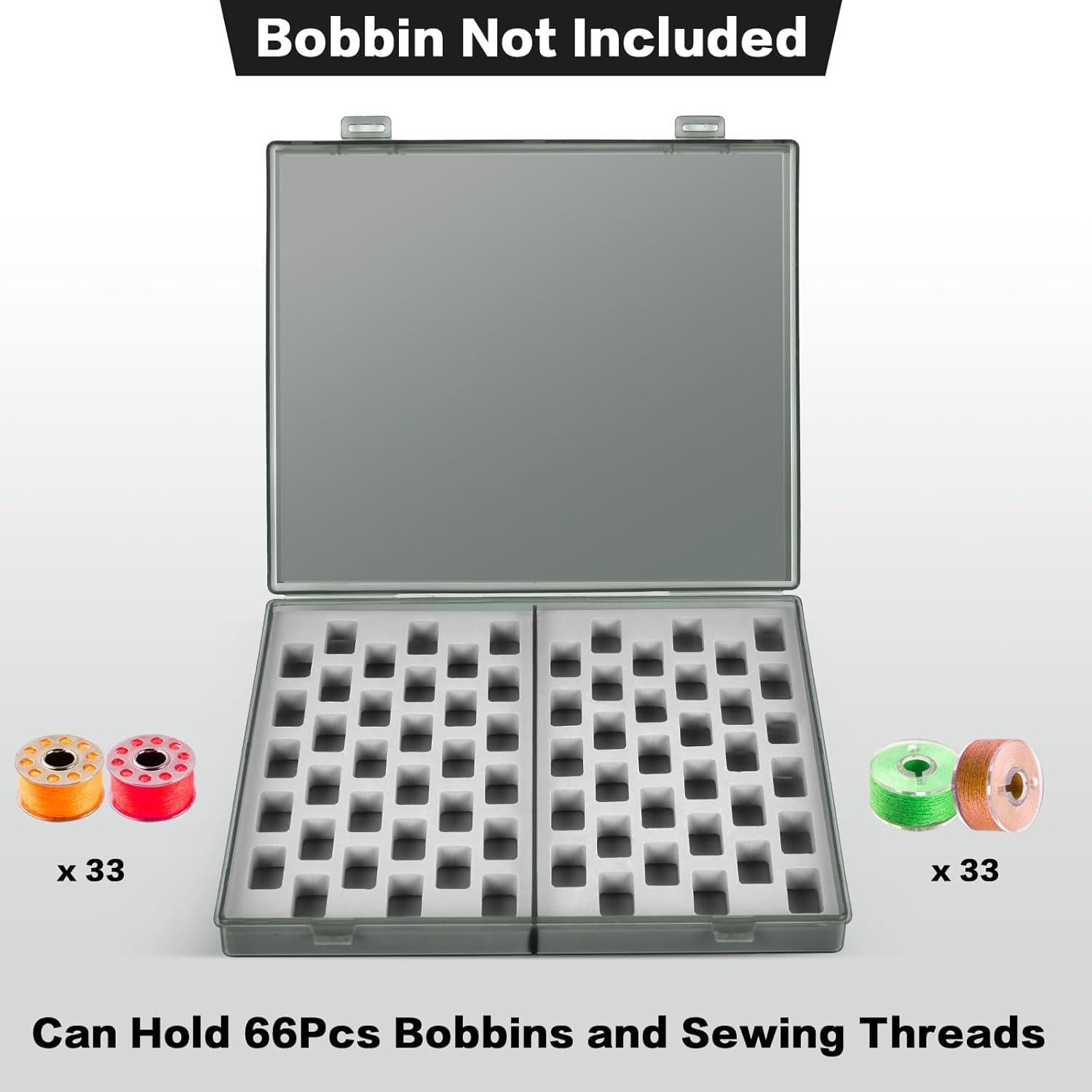 Caja organizadora de bobinas Xuerdon 66 piezas gris