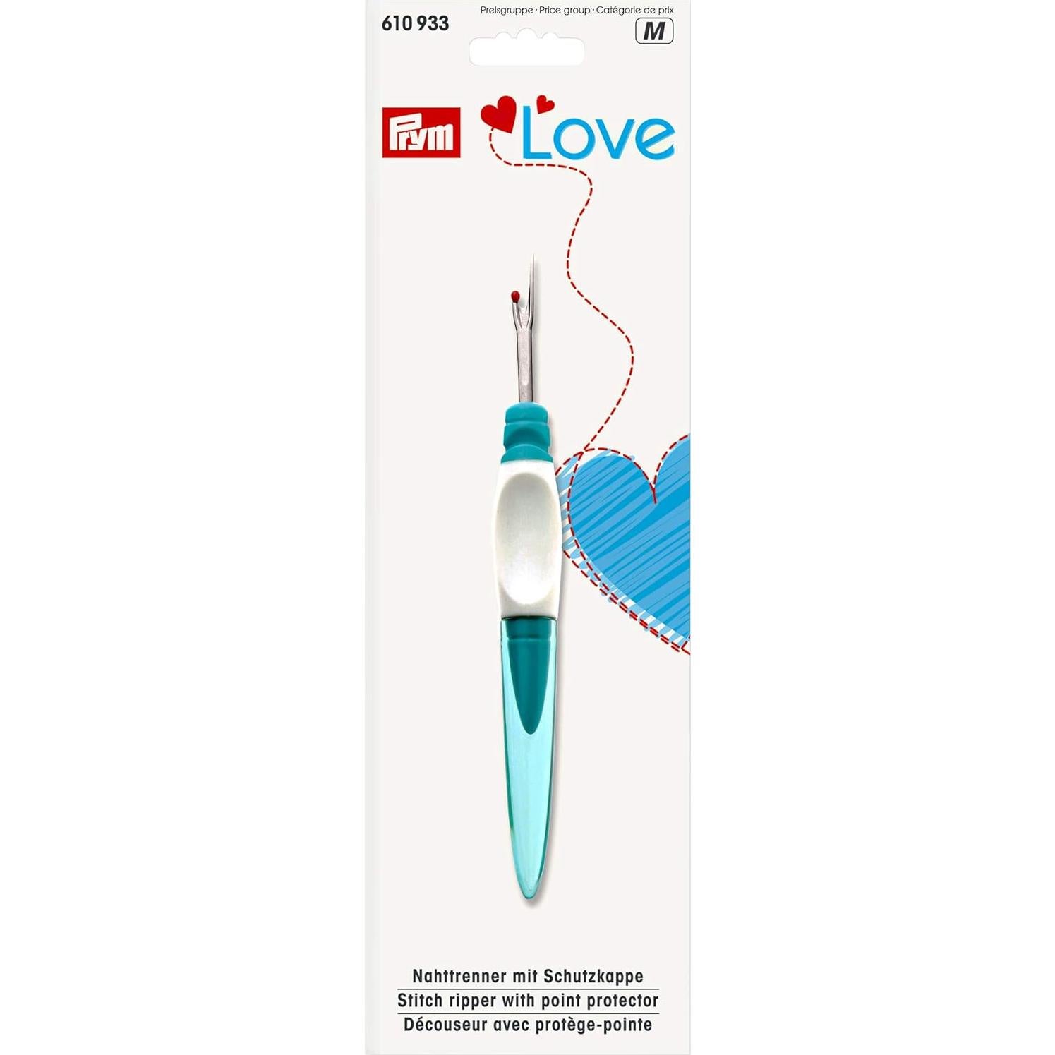 Desgarrador de Costura Ergonómico Prym Love 18.5 cm Turquesa