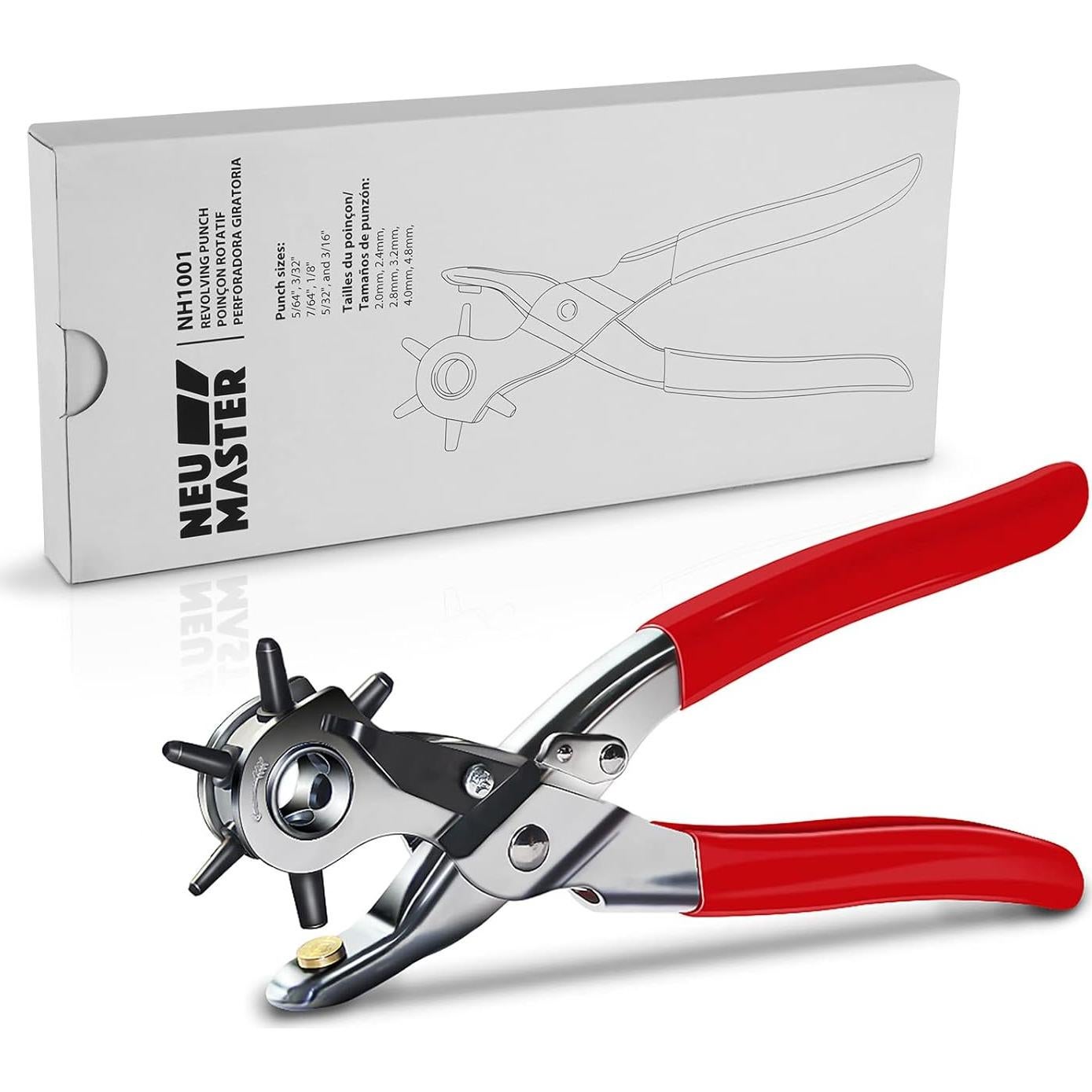 Perforadora de Agujeros NEU MASTER 5/64" a 3/16" para Cuero