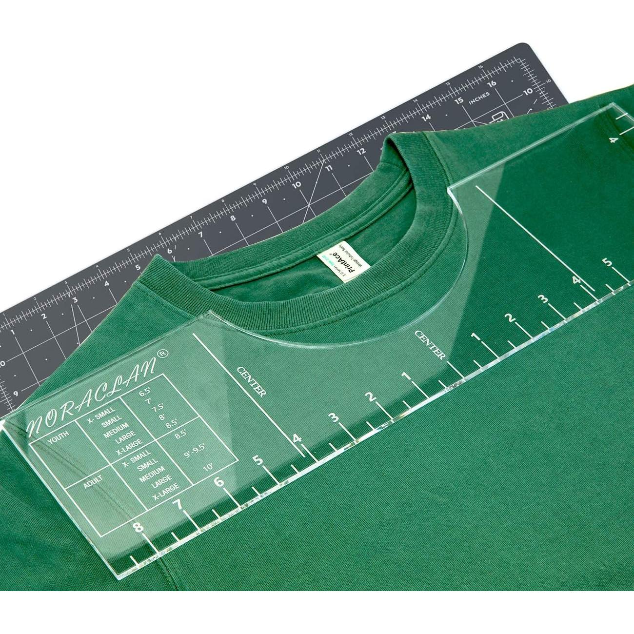 Guía de Regla para Camisetas PLYXQ - Alineación Precisa 45.72x12.7cm