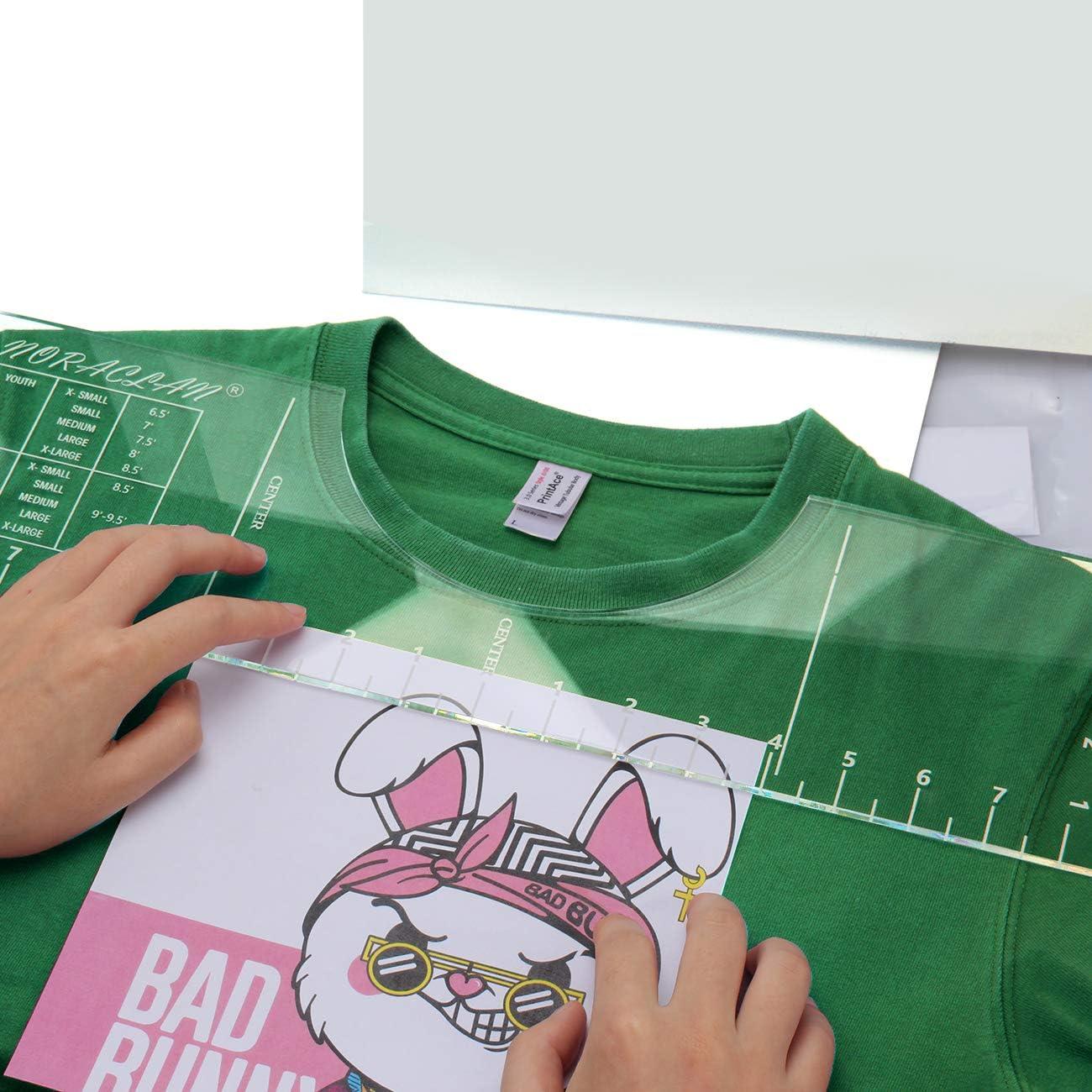 Guía de Regla para Camisetas PLYXQ - Alineación Precisa 45.72x12.7cm